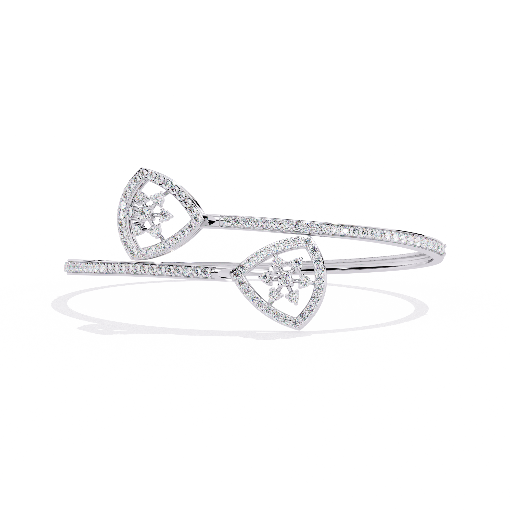 Flora Round Lab Grown Diamonds Bangle Bracelet