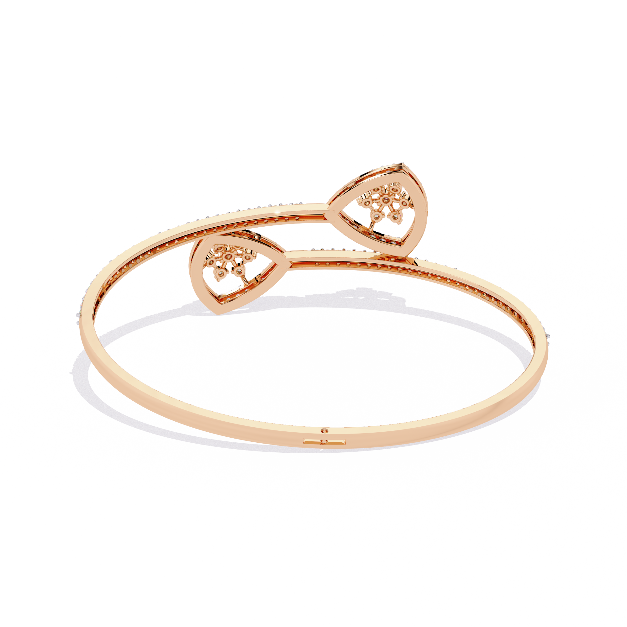 Flora Round Lab Grown Diamonds Bangle Bracelet