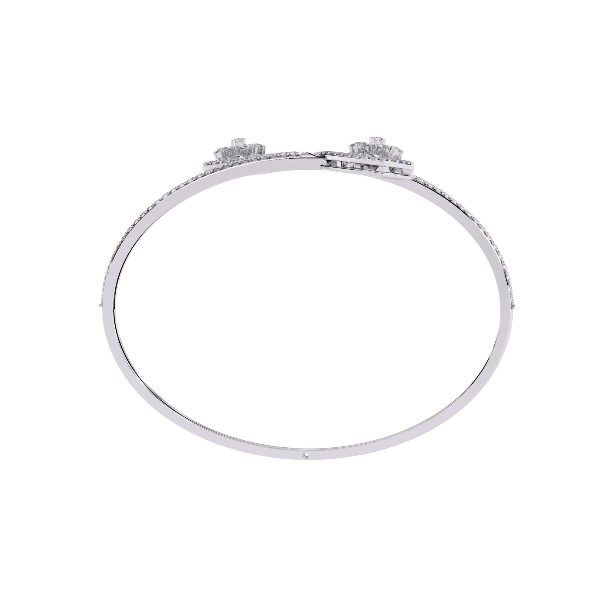 Flora Round Lab Grown Diamonds Bangle Bracelet