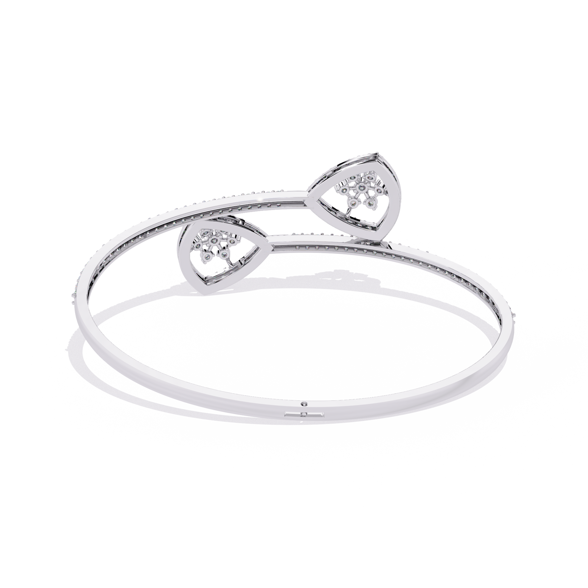 Flora Round Lab Grown Diamonds Bangle Bracelet
