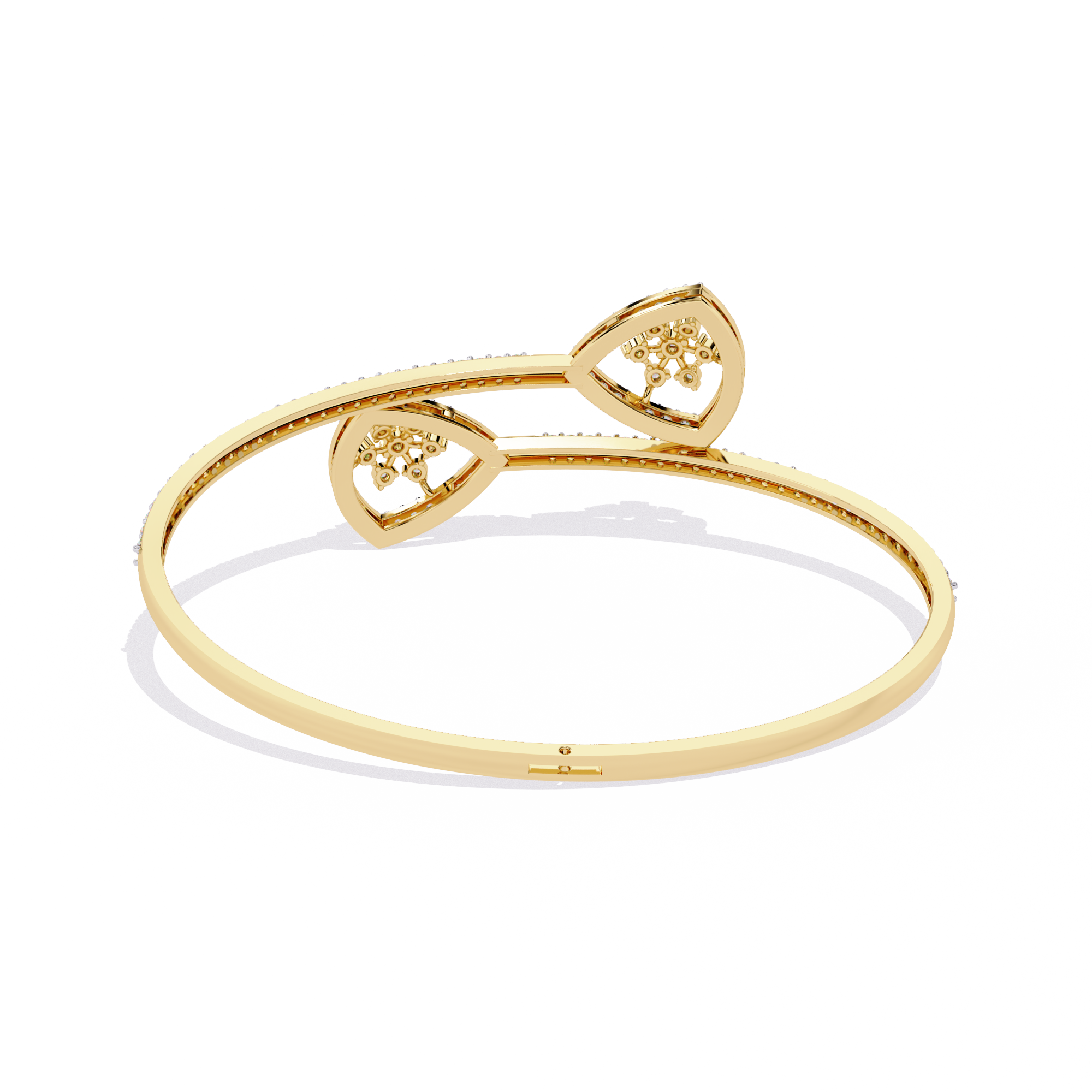 Flora Round Lab Grown Diamonds Bangle Bracelet