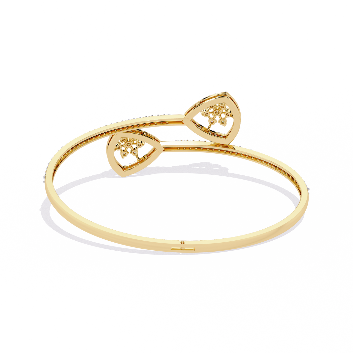 Flora Round Lab Grown Diamonds Bangle Bracelet