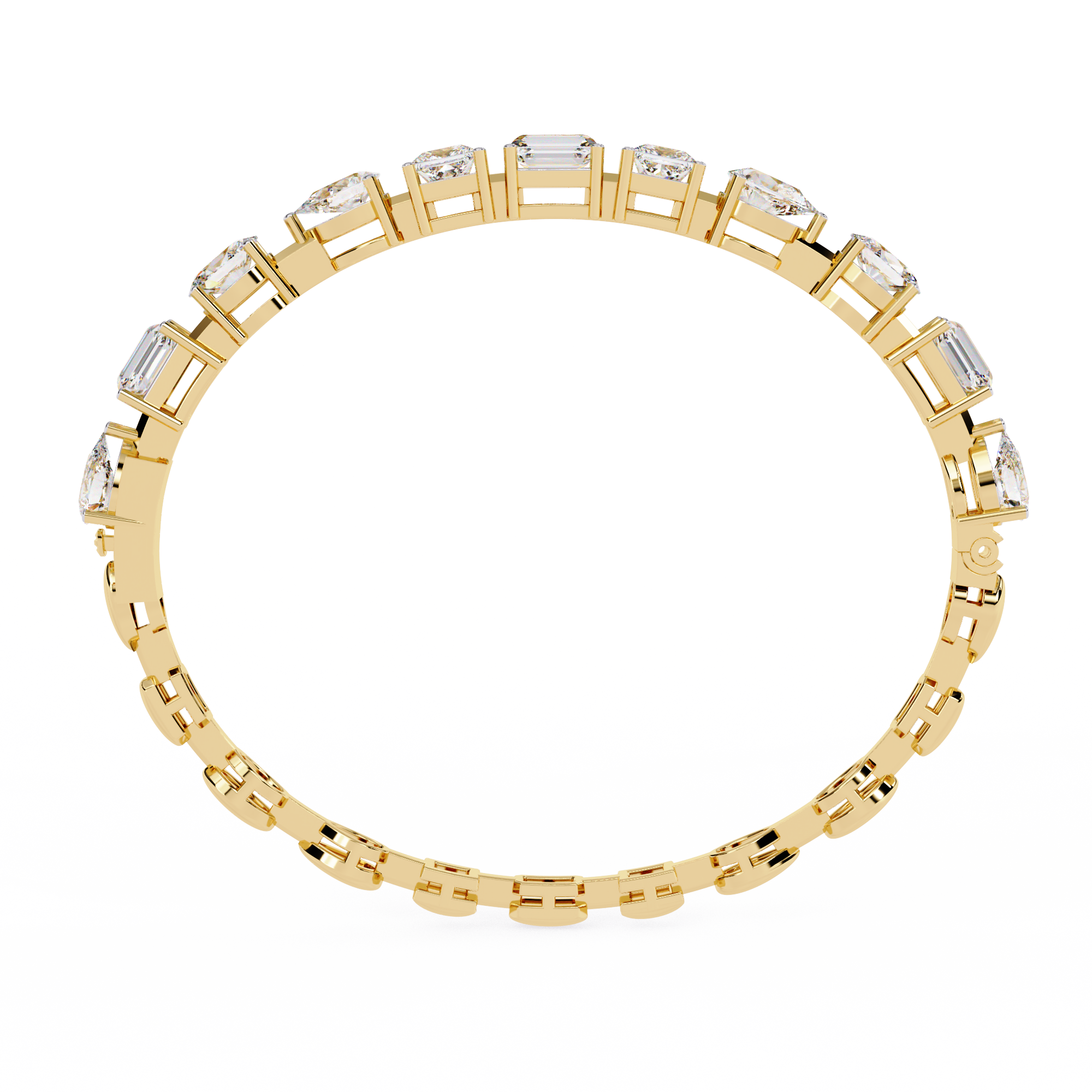 Mixed-Cut Lab Grown Diamond Tennis Bracelet