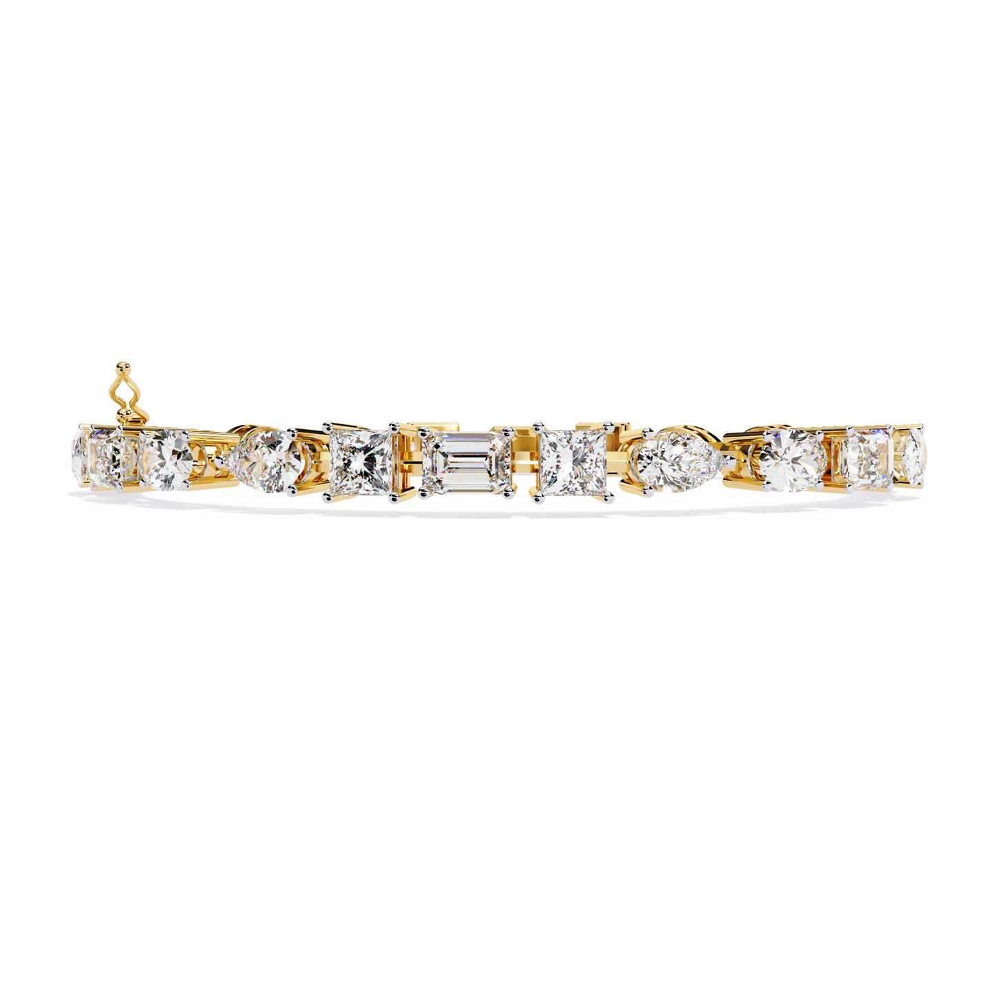 Mixed-Cut Lab Grown Diamond Tennis Bracelet