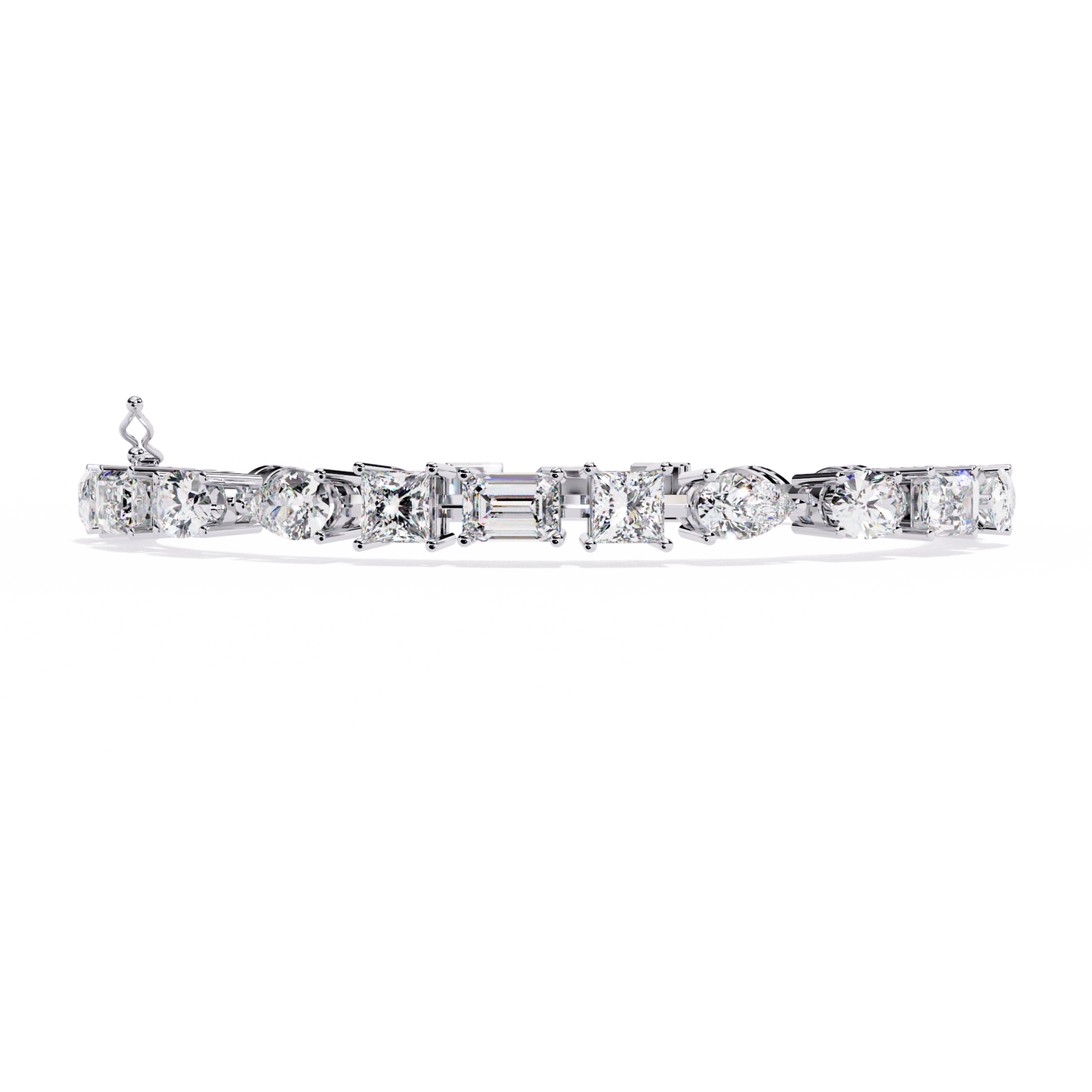 Mixed-Cut Lab Grown Diamond Tennis Bracelet