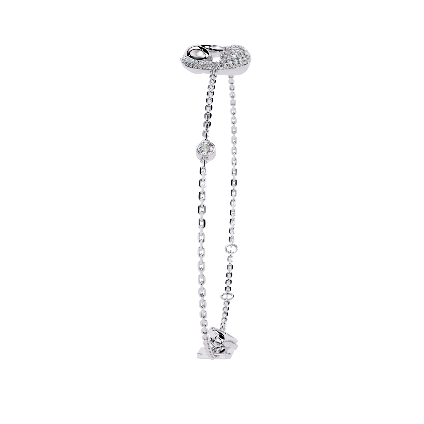 Round delicate diamond bracelet
