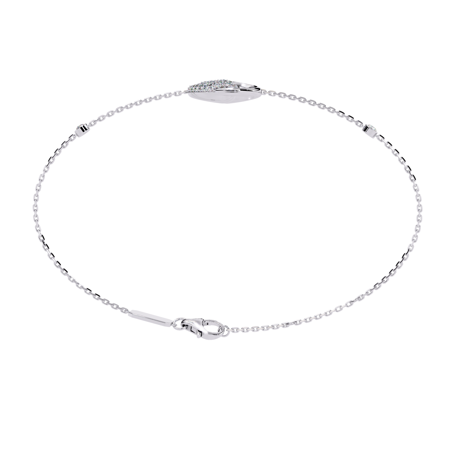 Round delicate diamond bracelet