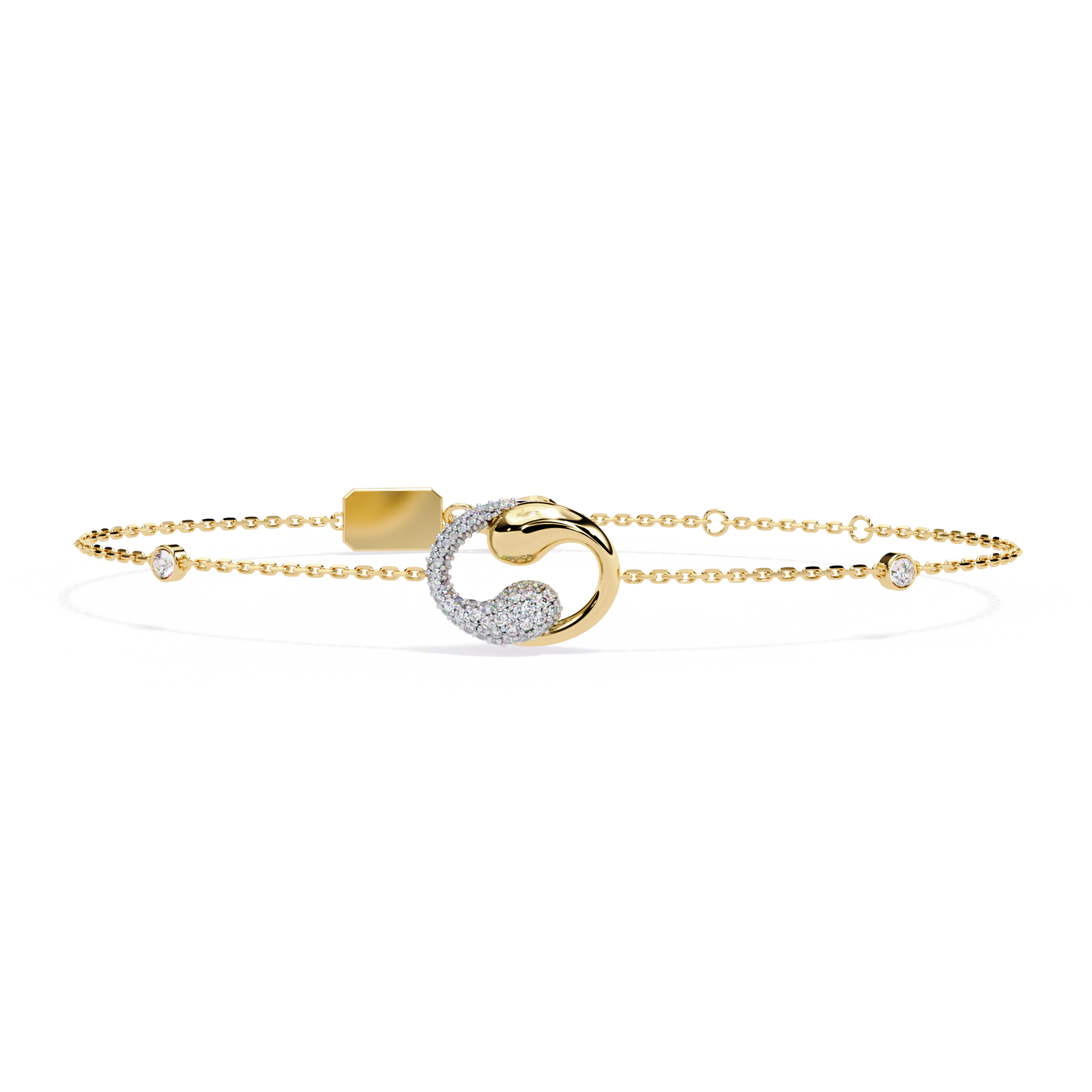 Round delicate diamond bracelet