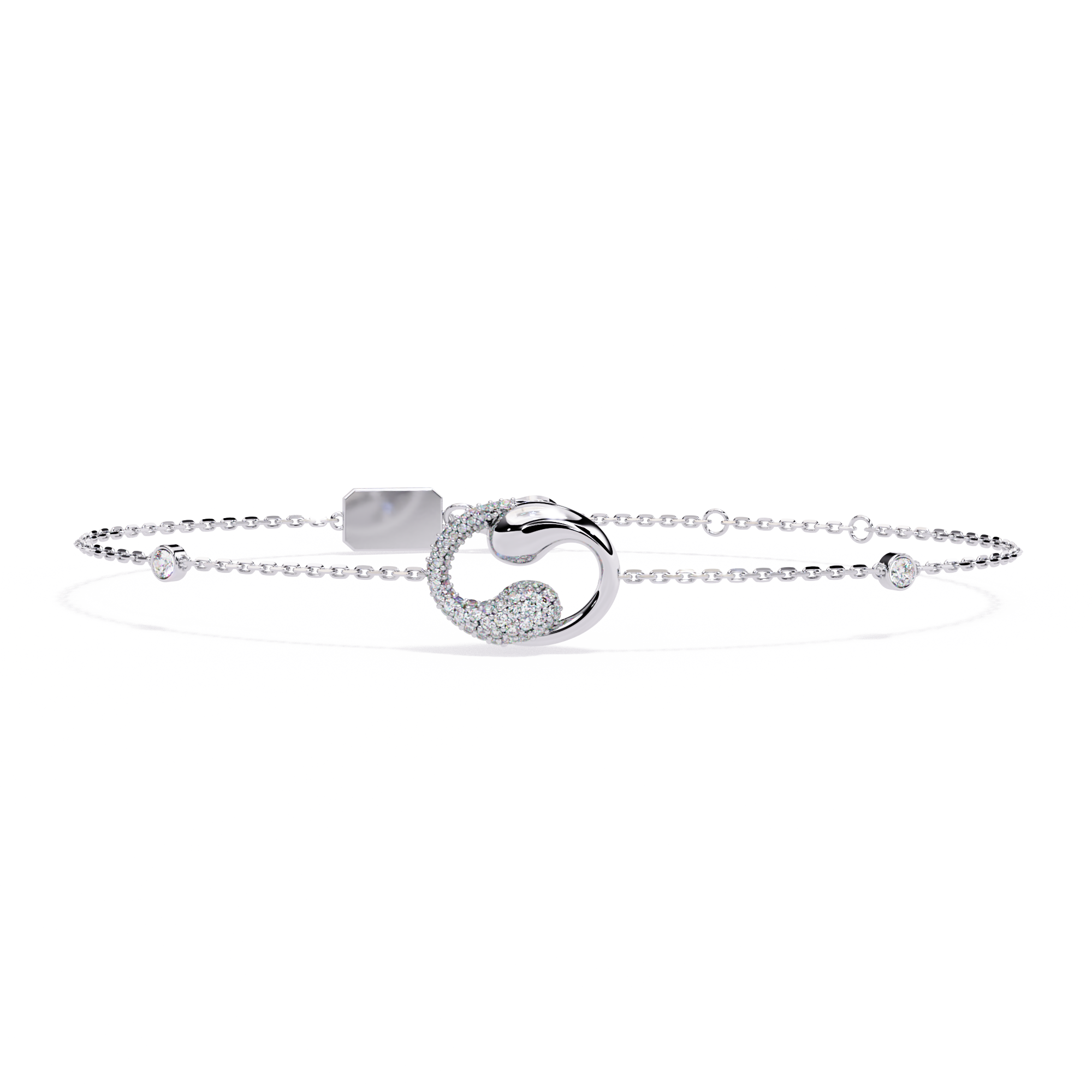 Round delicate diamond bracelet