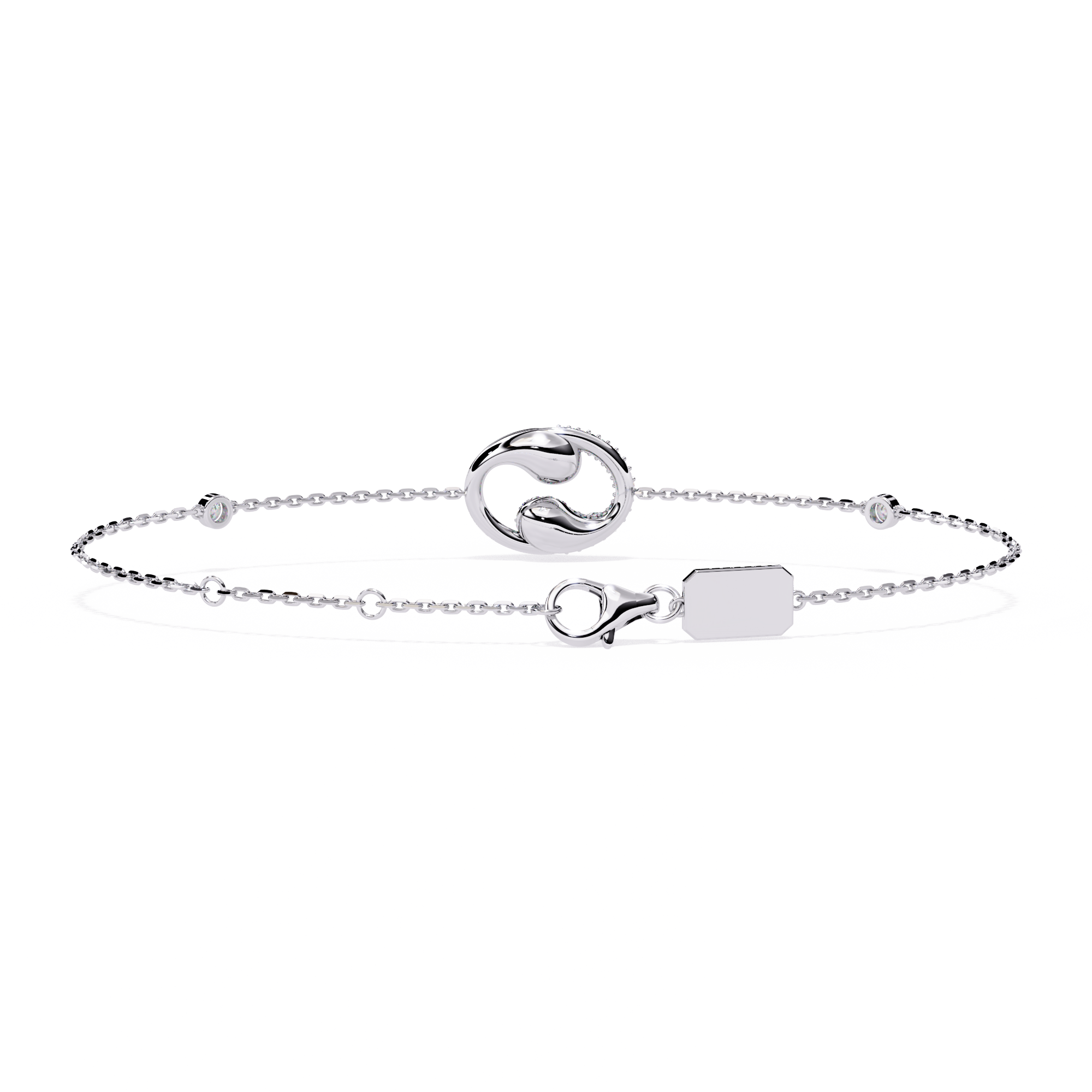 Round delicate diamond bracelet