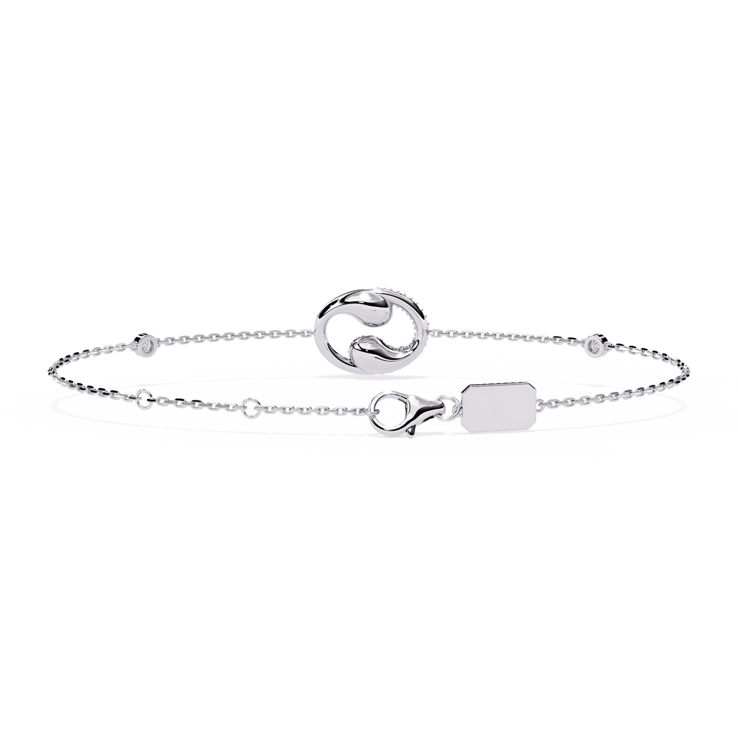 Round delicate diamond bracelet