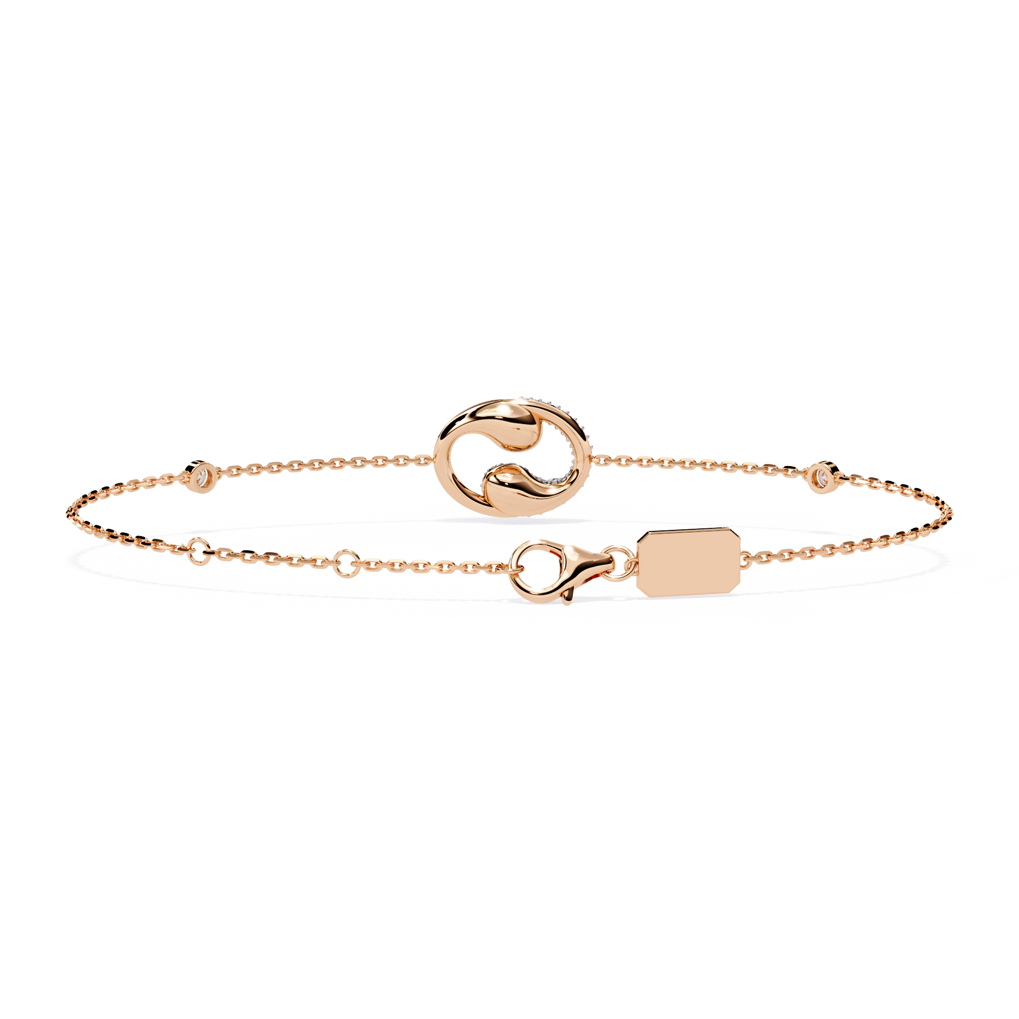 Round delicate diamond bracelet