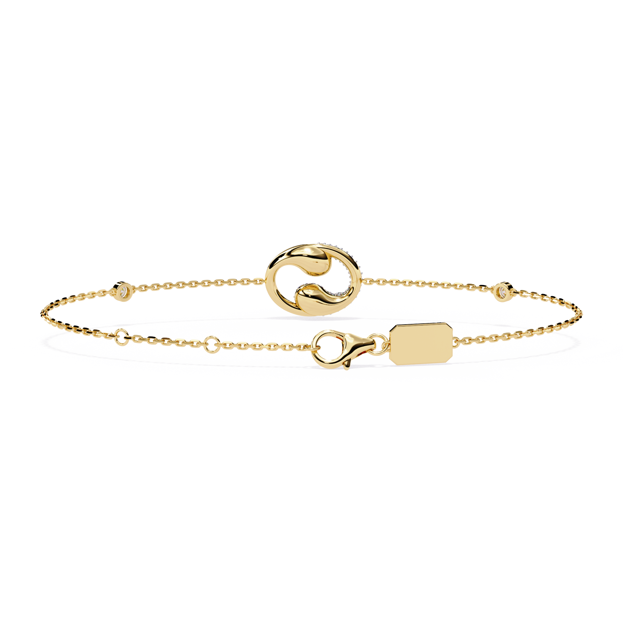 Round delicate diamond bracelet