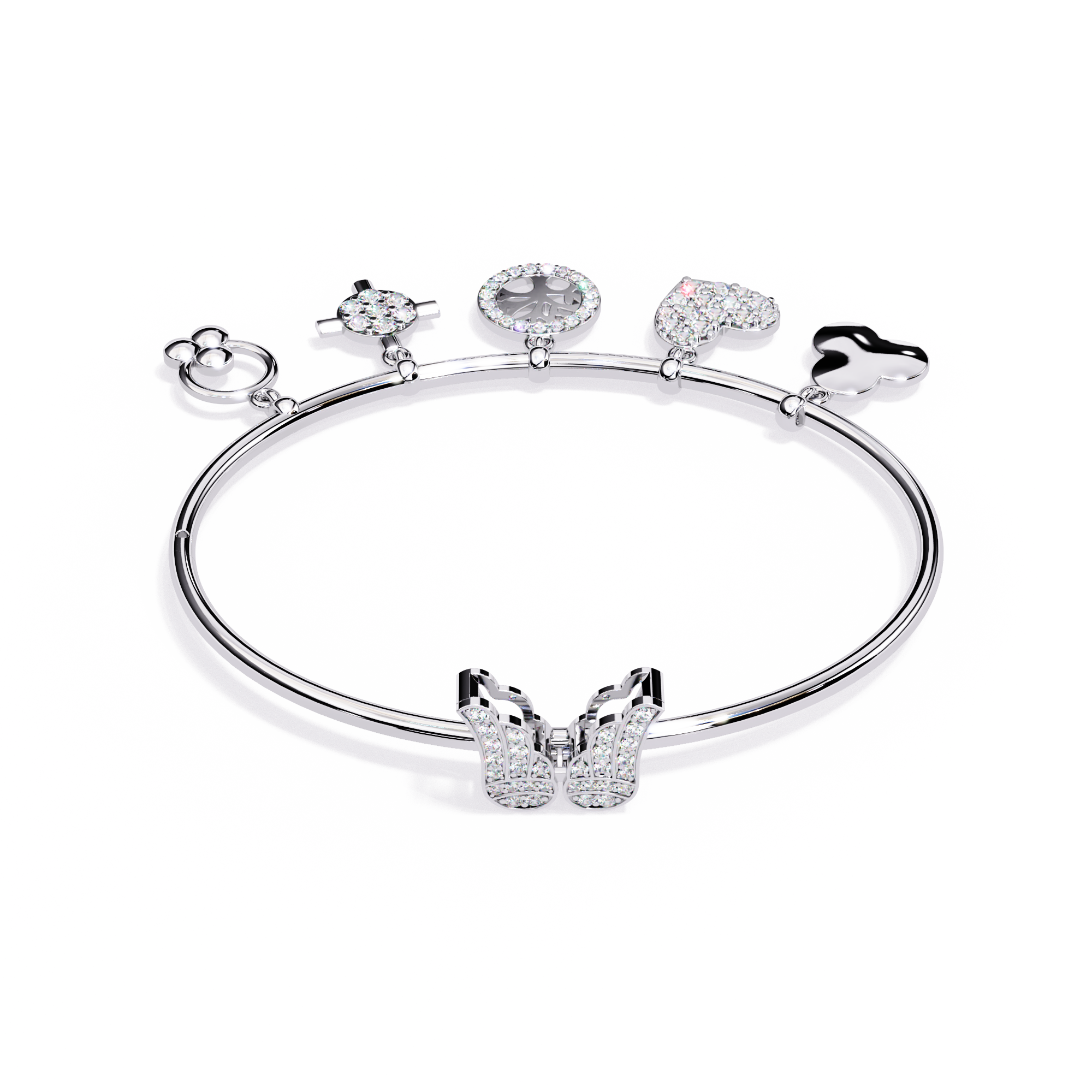 Lab Grown Diamond Charm Bracelet