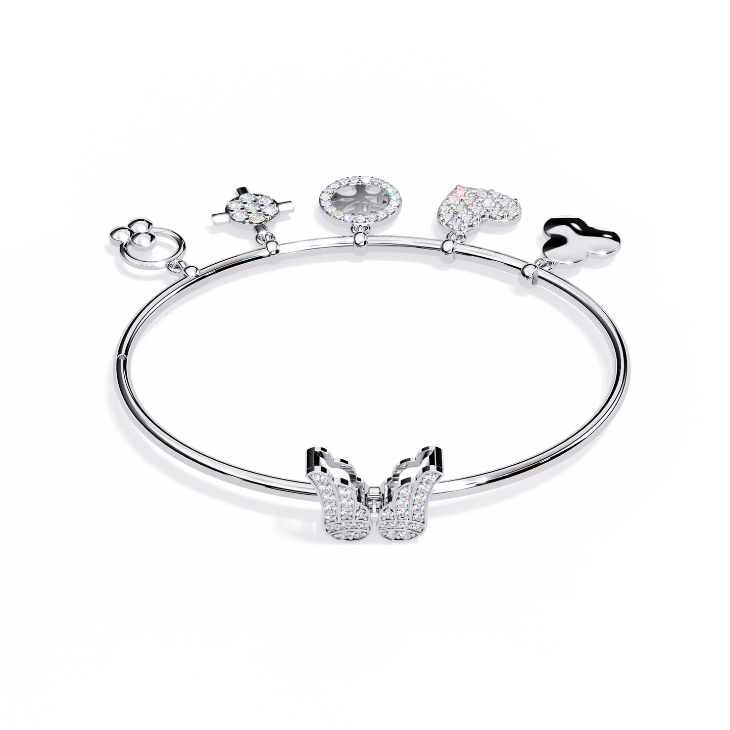 Lab Grown Diamond Charm Bracelet