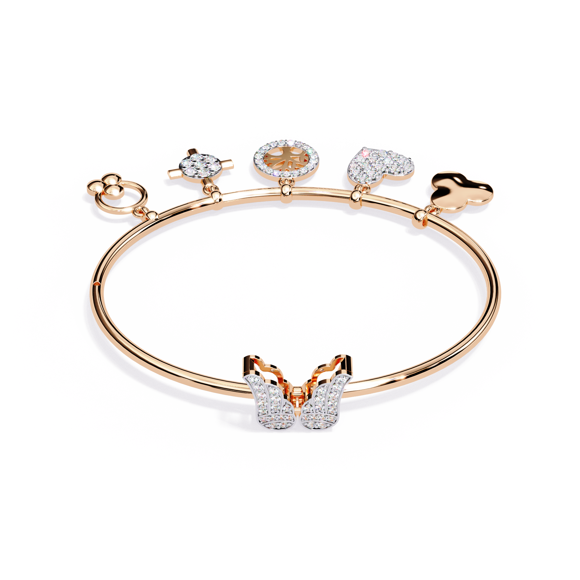 Lab Grown Diamond Charm Bracelet