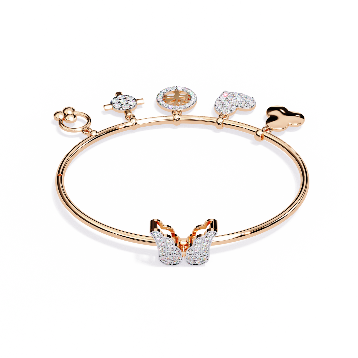 Lab Grown Diamond Charm Bracelet