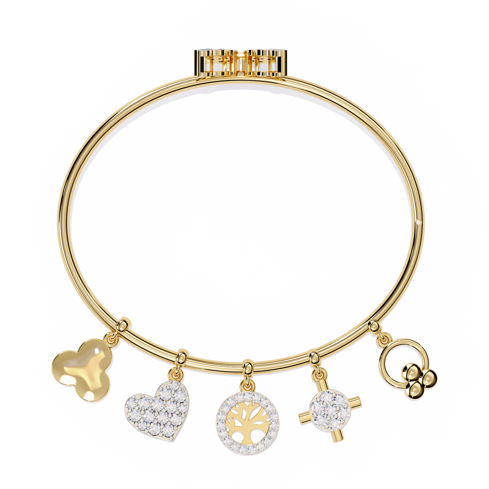 Lab Grown Diamond Charm Bracelet
