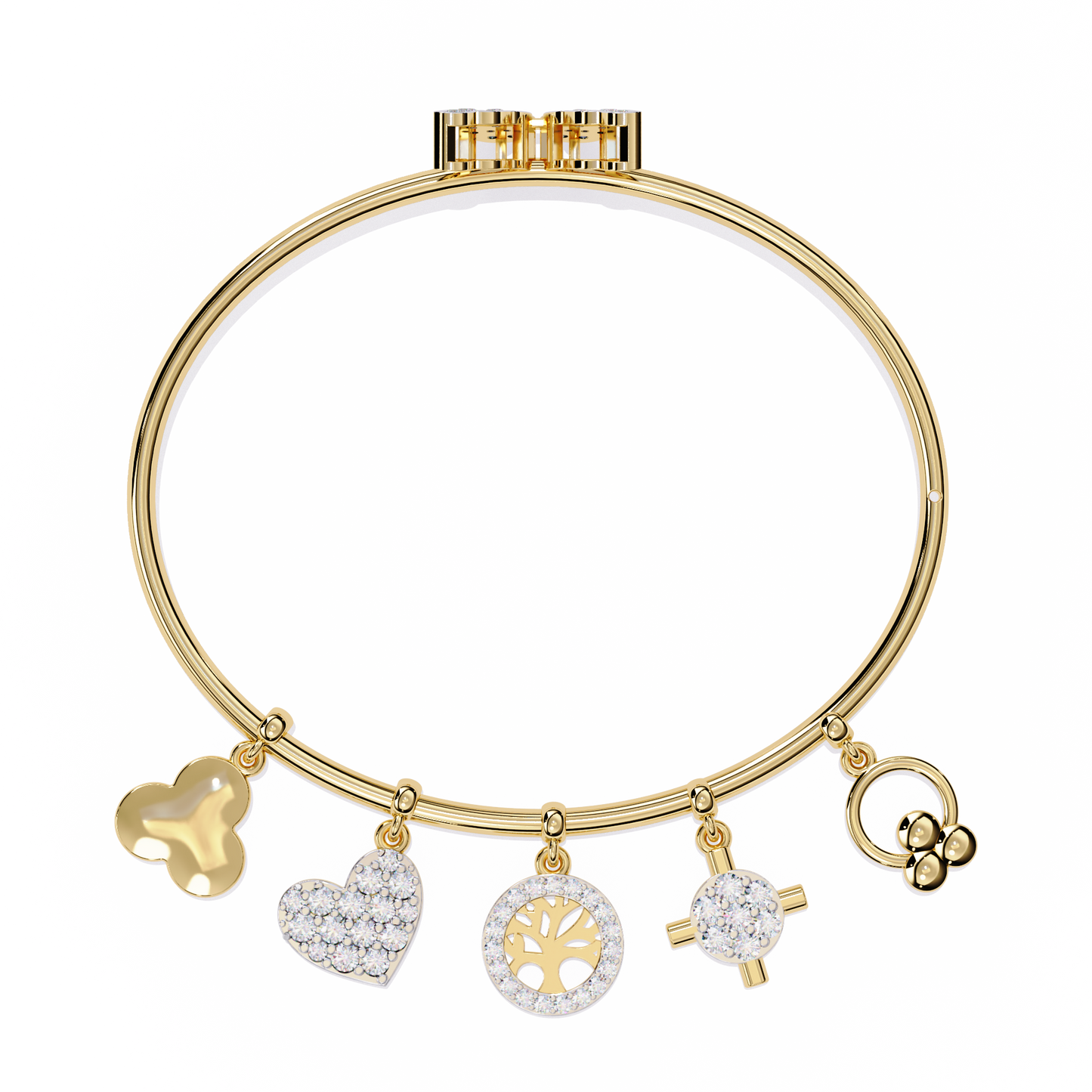 Lab Grown Diamond Charm Bracelet