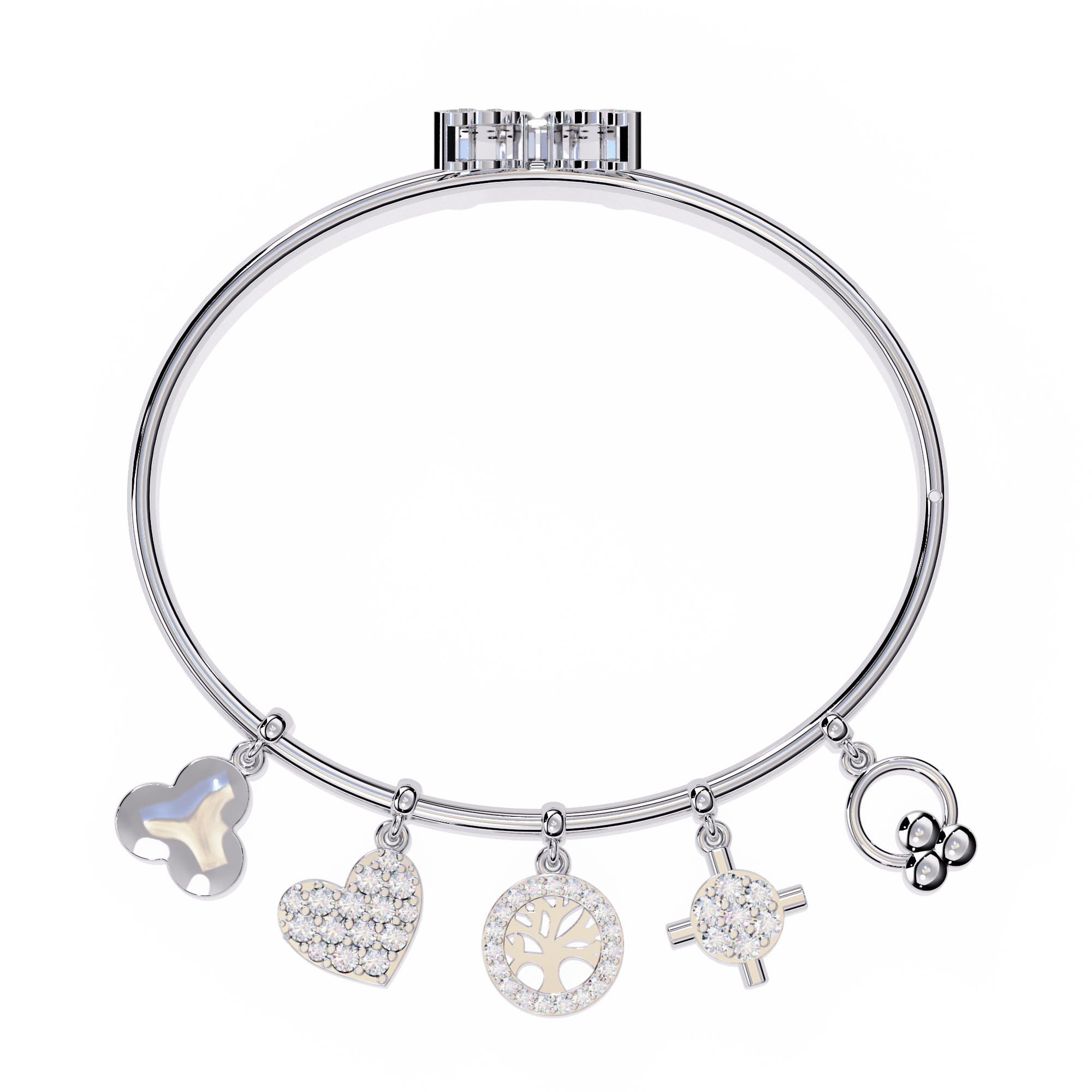 Lab Grown Diamond Charm Bracelet