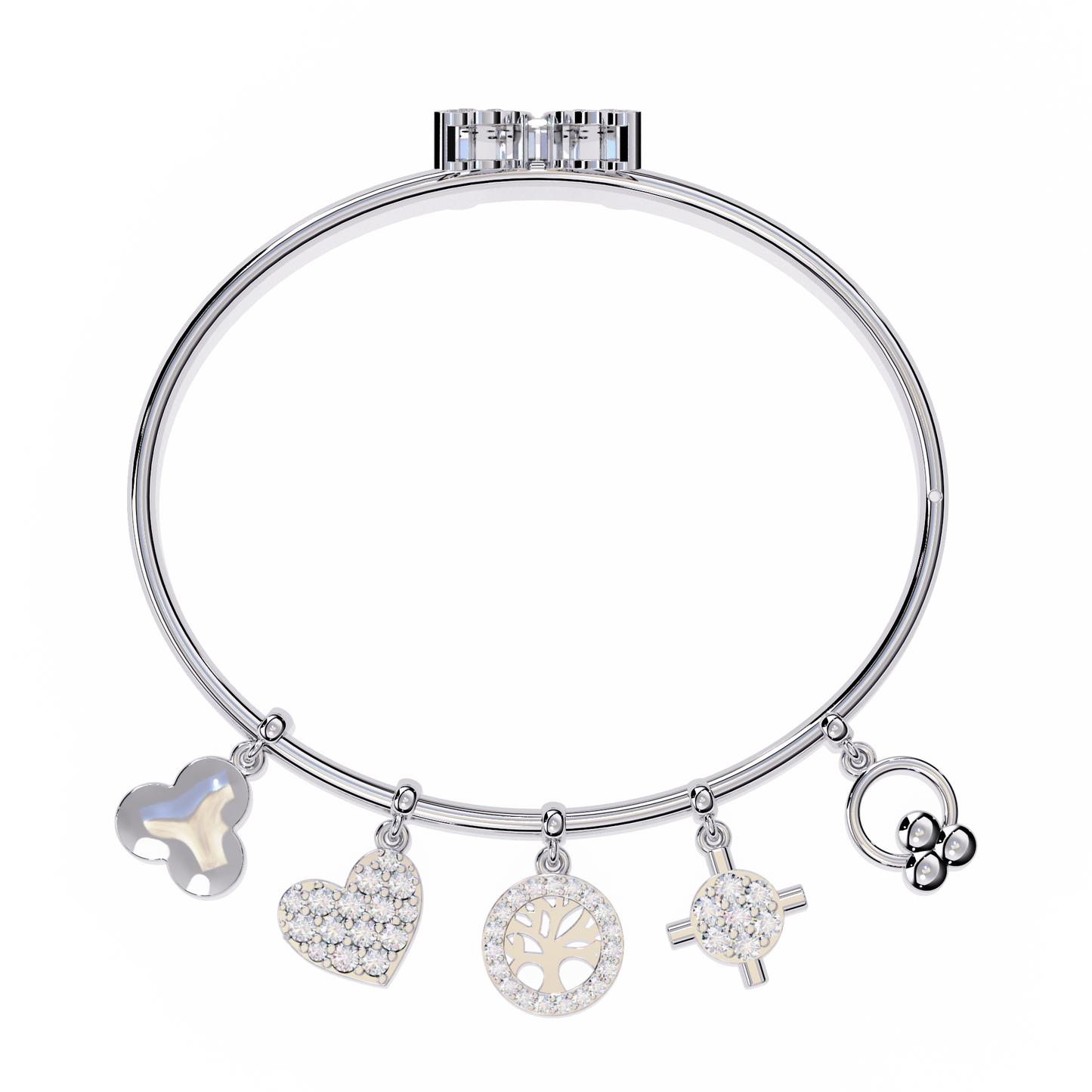 Lab Grown Diamond Charm Bracelet