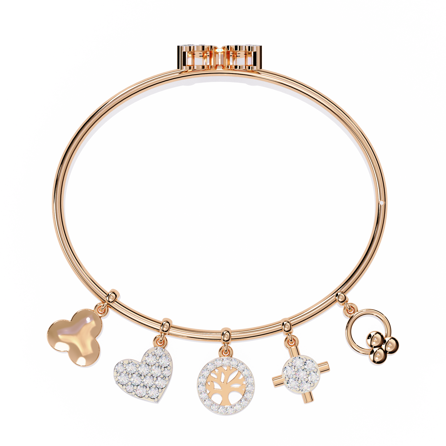 Lab Grown Diamond Charm Bracelet