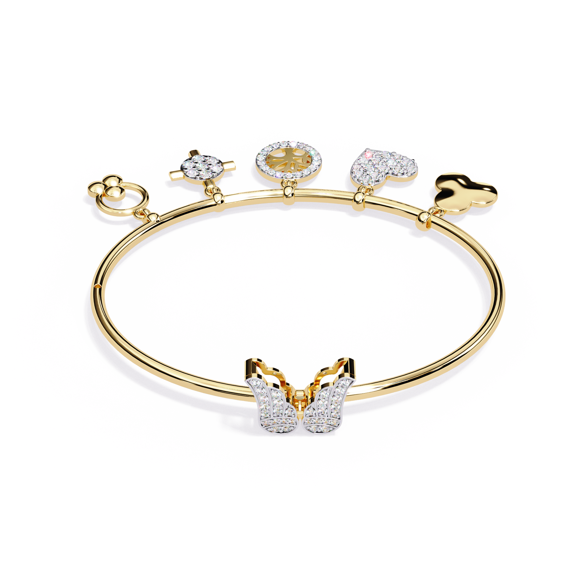 Lab Grown Diamond Charm Bracelet