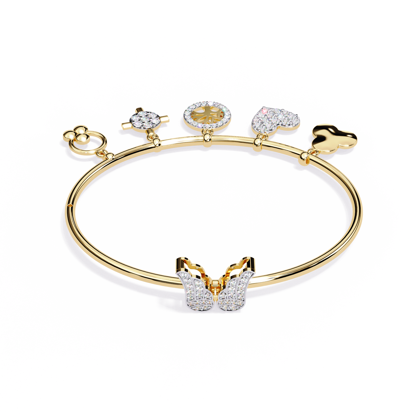 Lab Grown Diamond Charm Bracelet