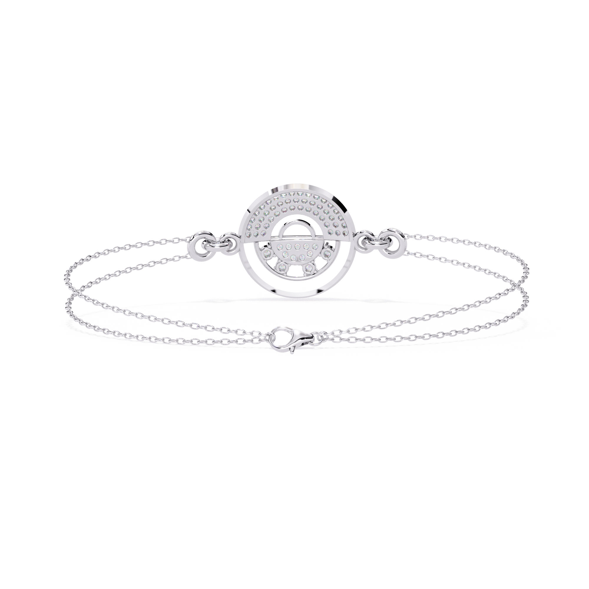 Daily wear round diamond bracelet