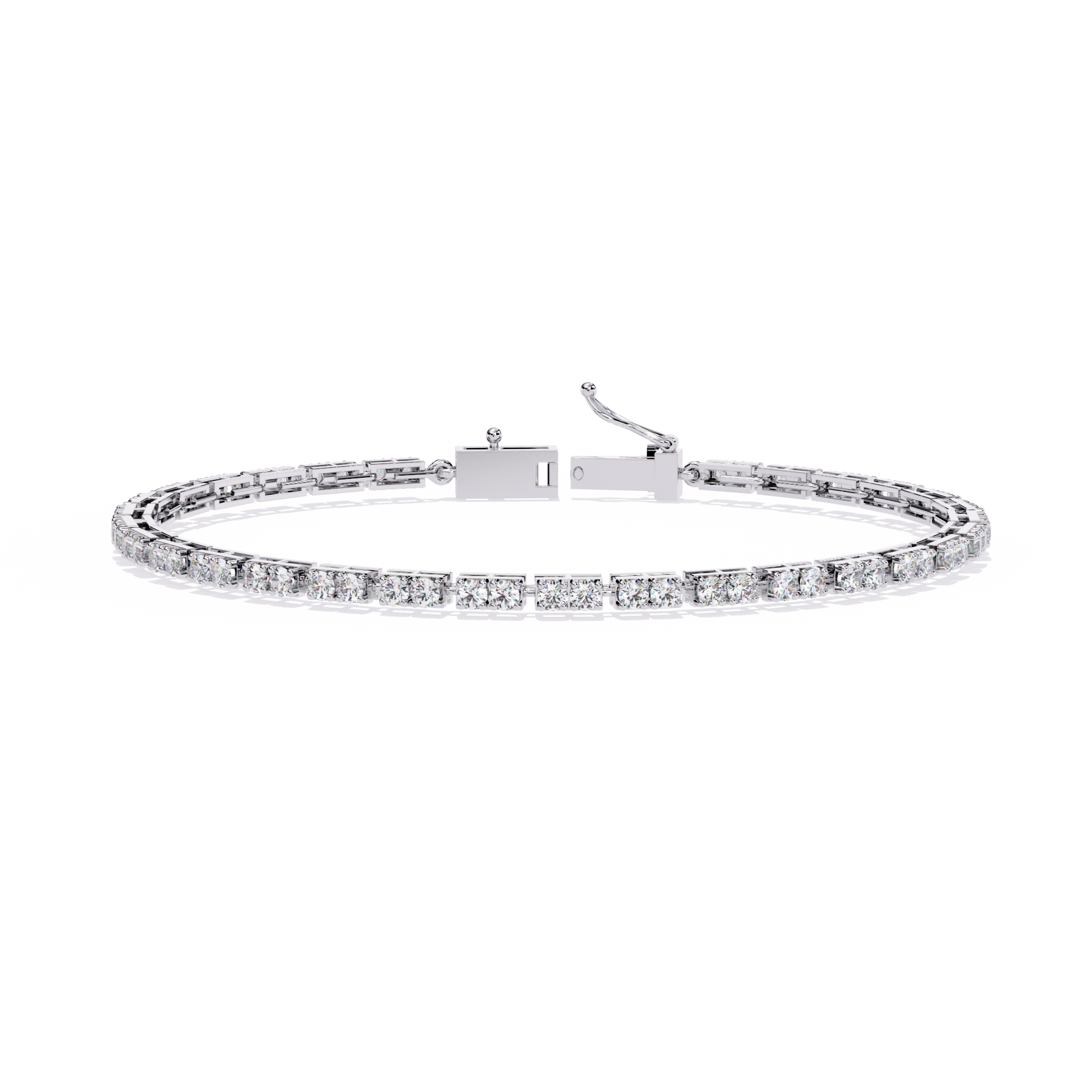 Round Lab Grown Diamond tennis bracelet