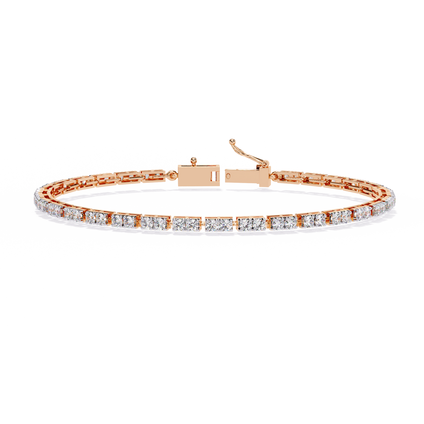 Round Lab Grown Diamond tennis bracelet