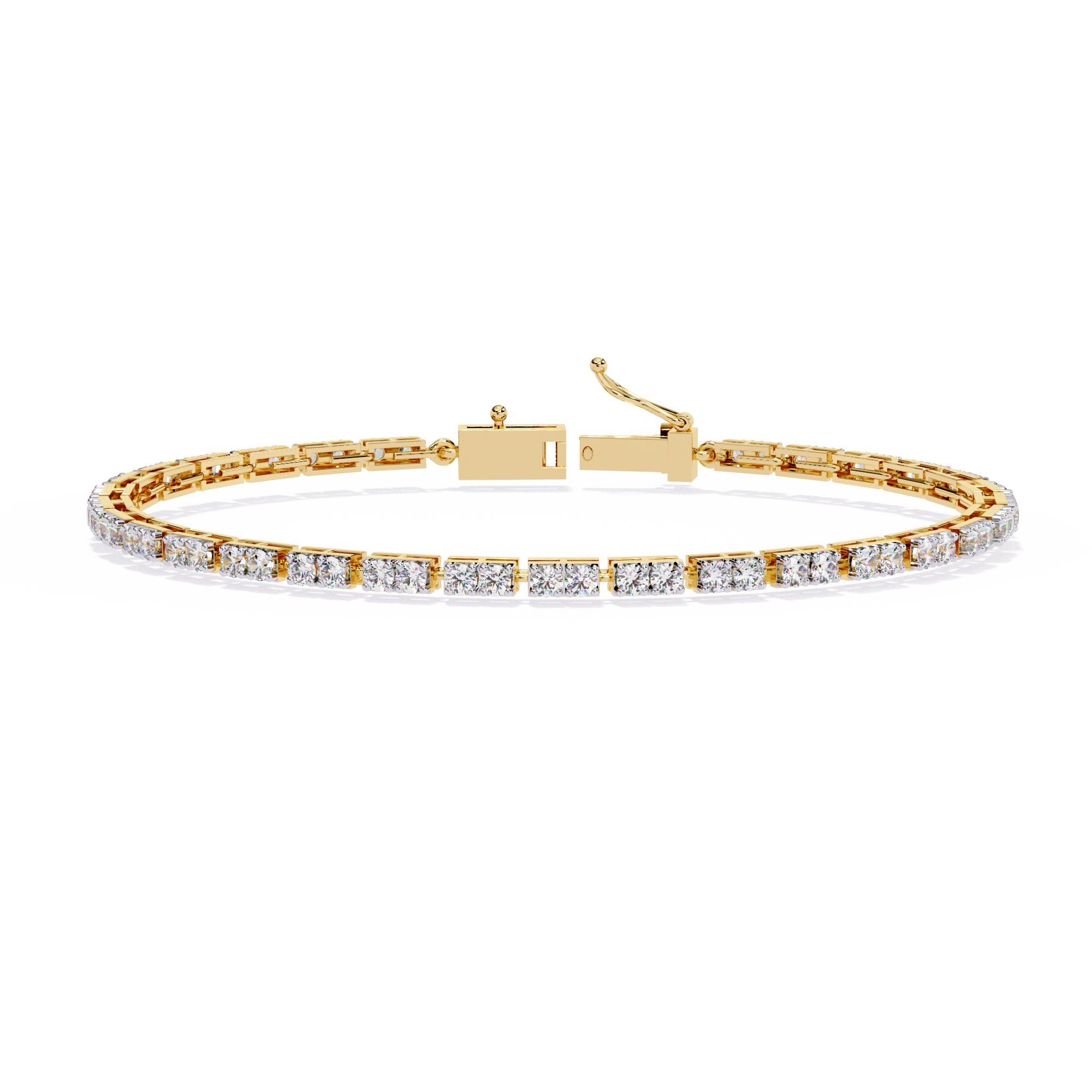 Round Lab Grown Diamond tennis bracelet