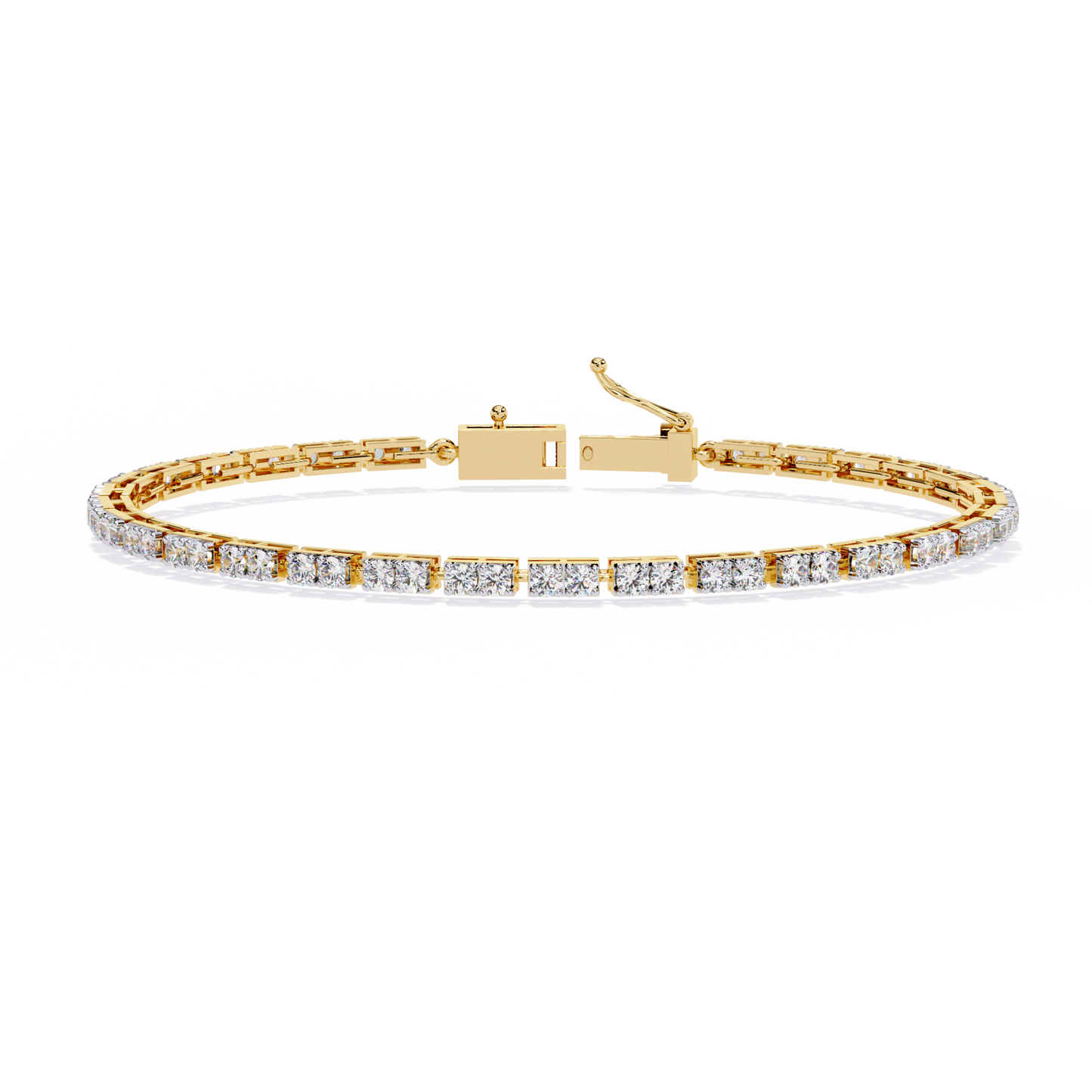 Round Lab Grown Diamond tennis bracelet