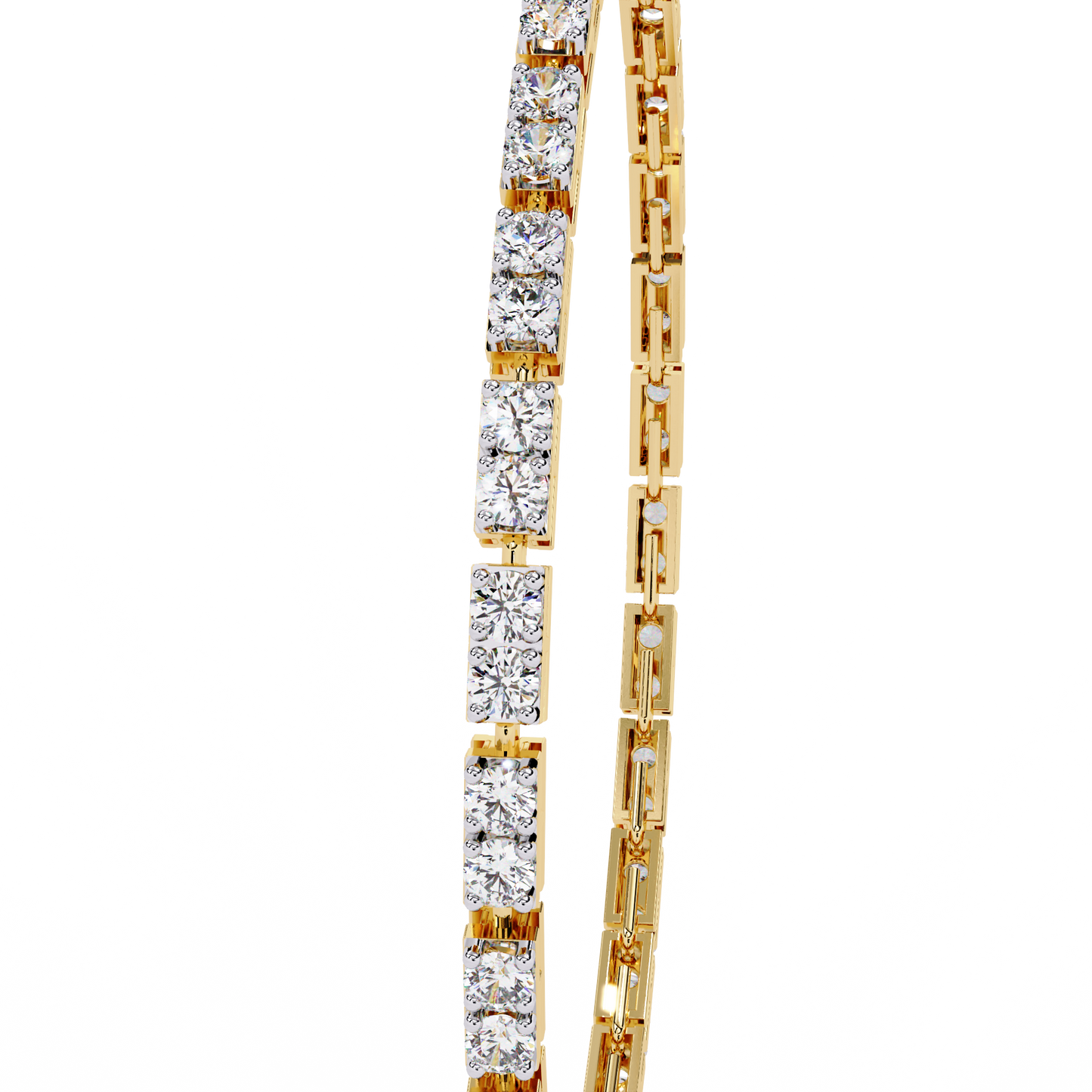 Round Lab Grown Diamond tennis bracelet