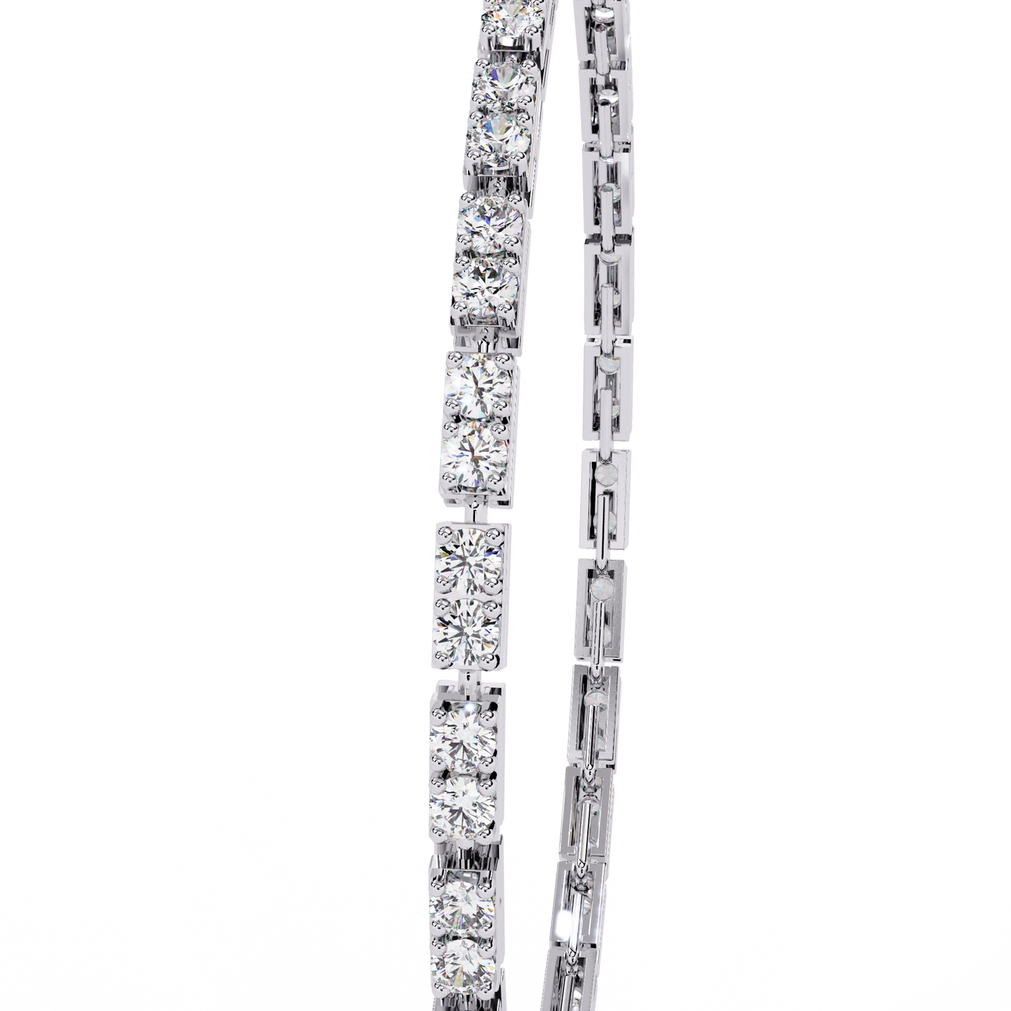 Round Lab Grown Diamond tennis bracelet