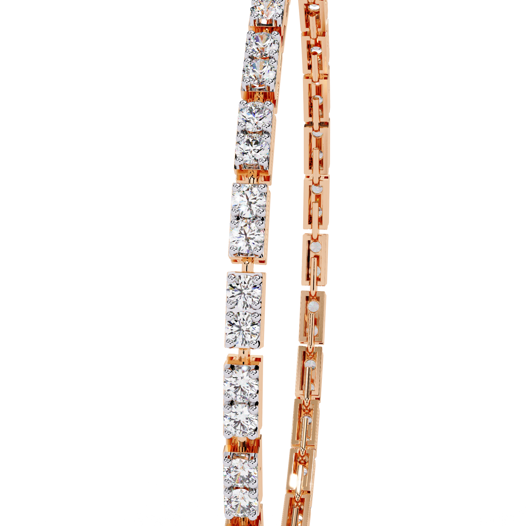 Round Lab Grown Diamond tennis bracelet