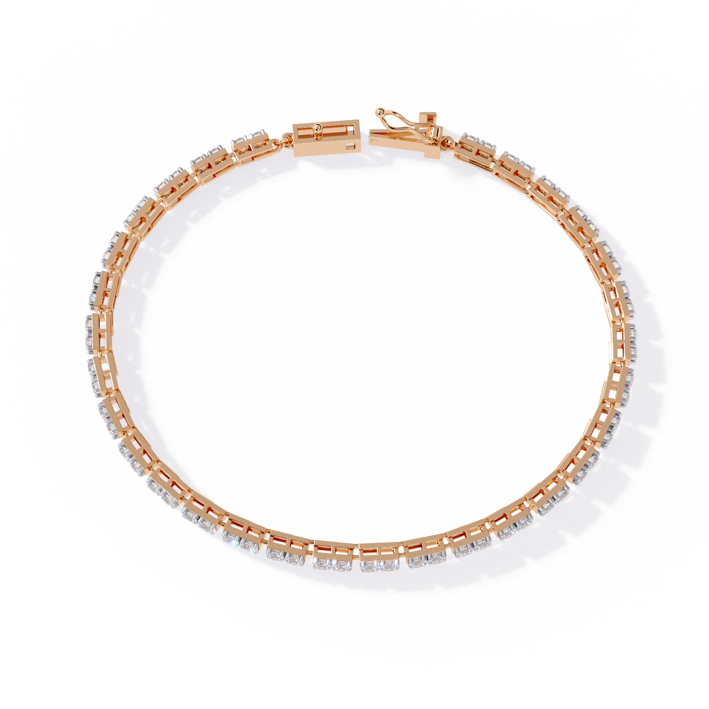 Round Lab Grown Diamond tennis bracelet