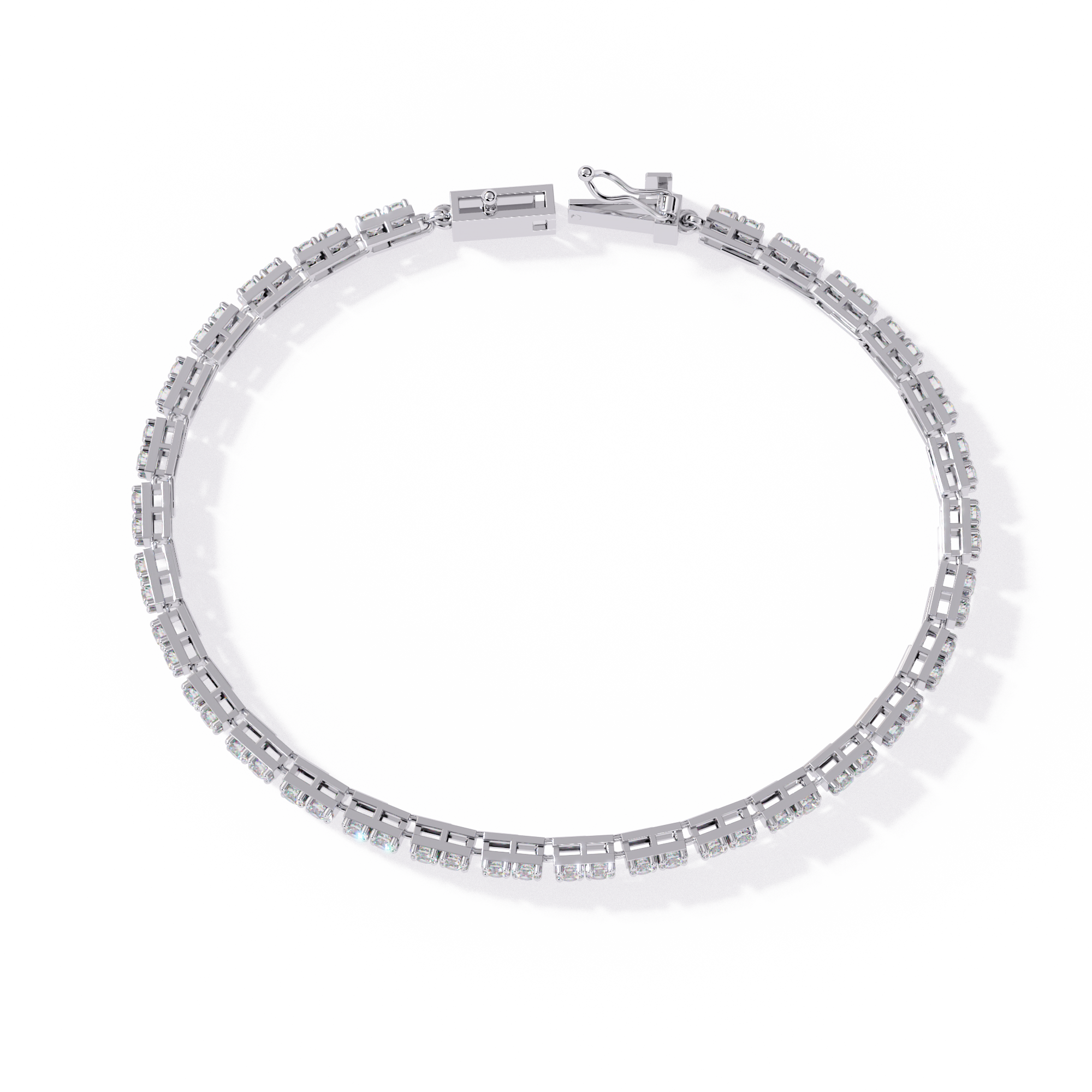 Round Lab Grown Diamond tennis bracelet