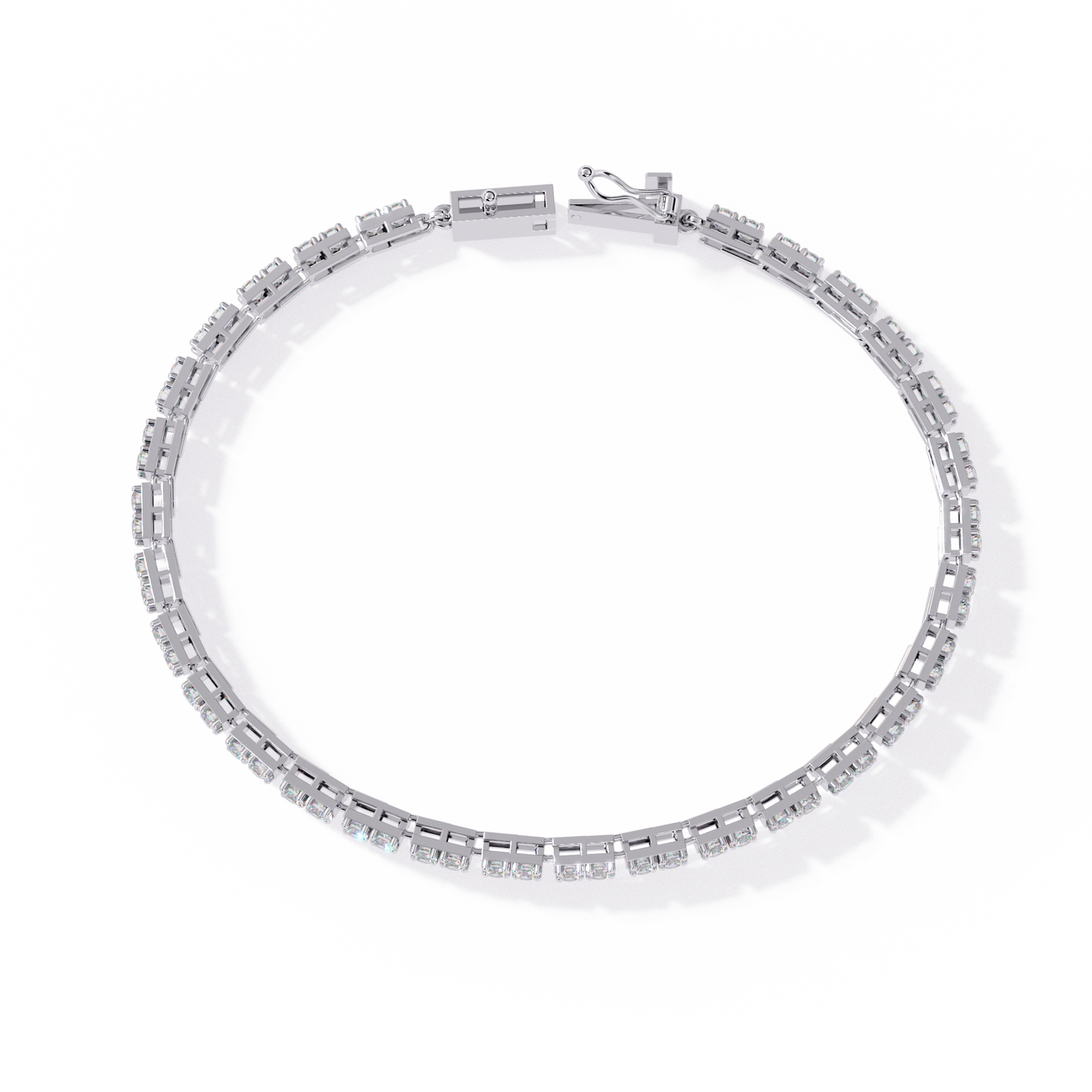 Round Lab Grown Diamond tennis bracelet