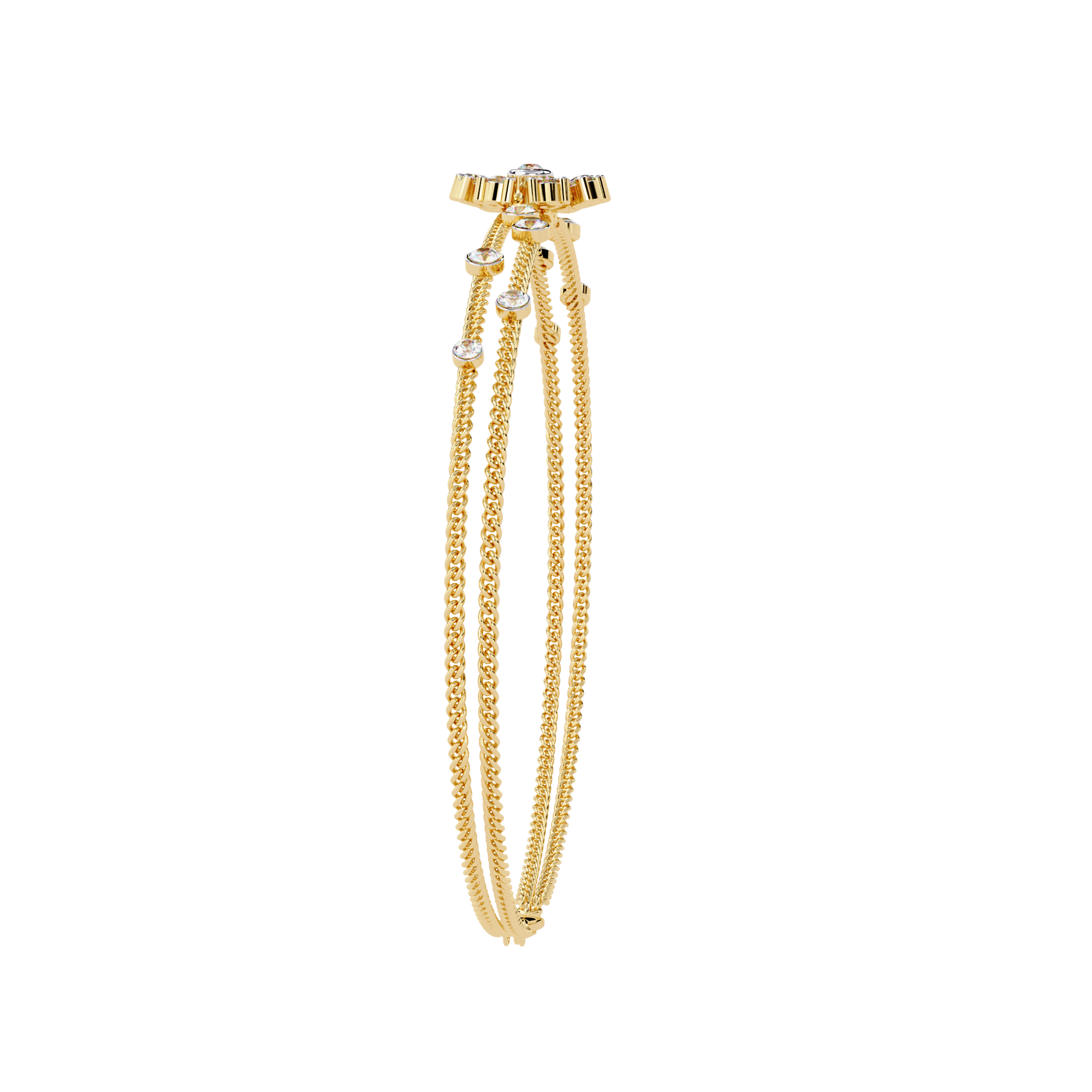 Round Diamond Floral Bracelet