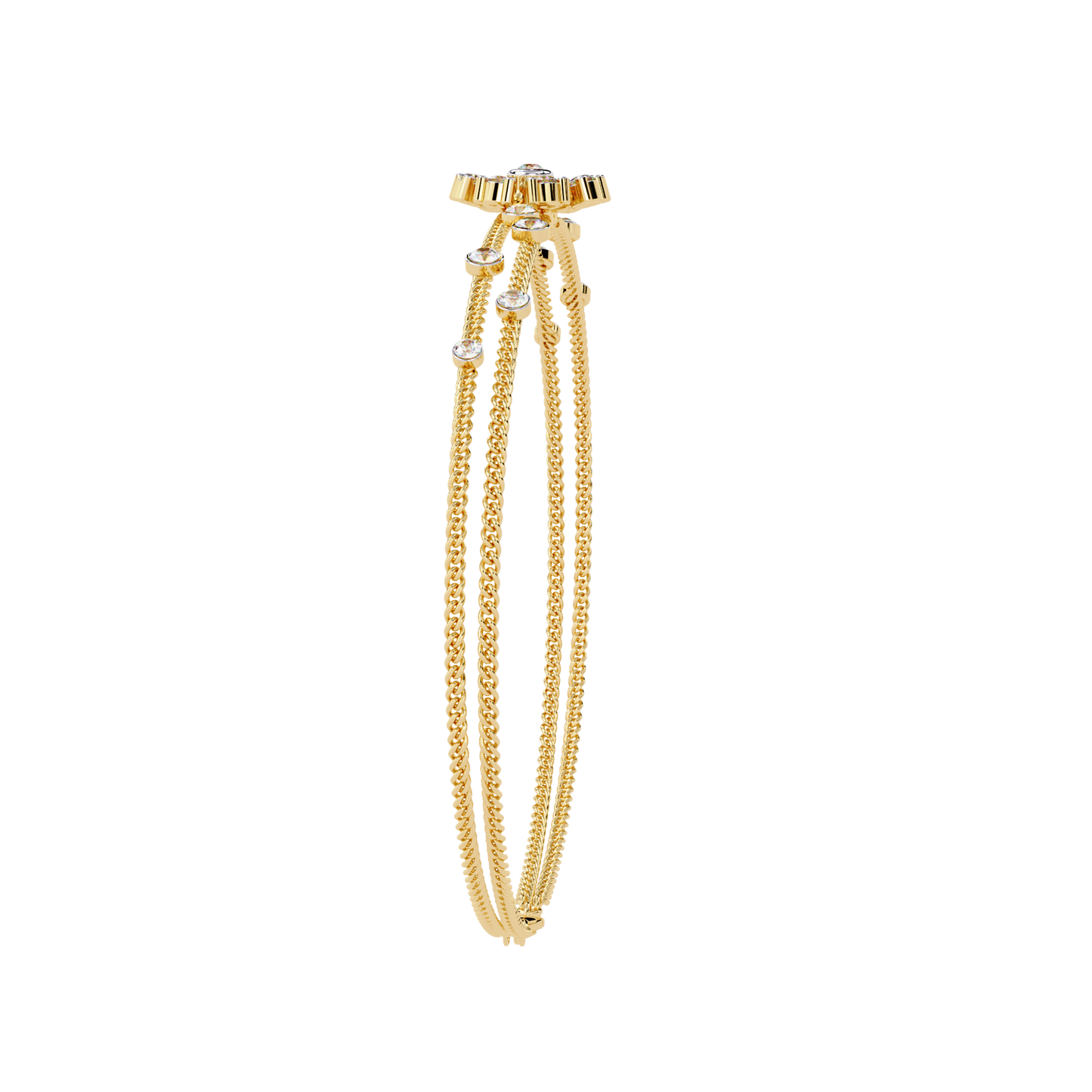 Round Diamond Floral Bracelet