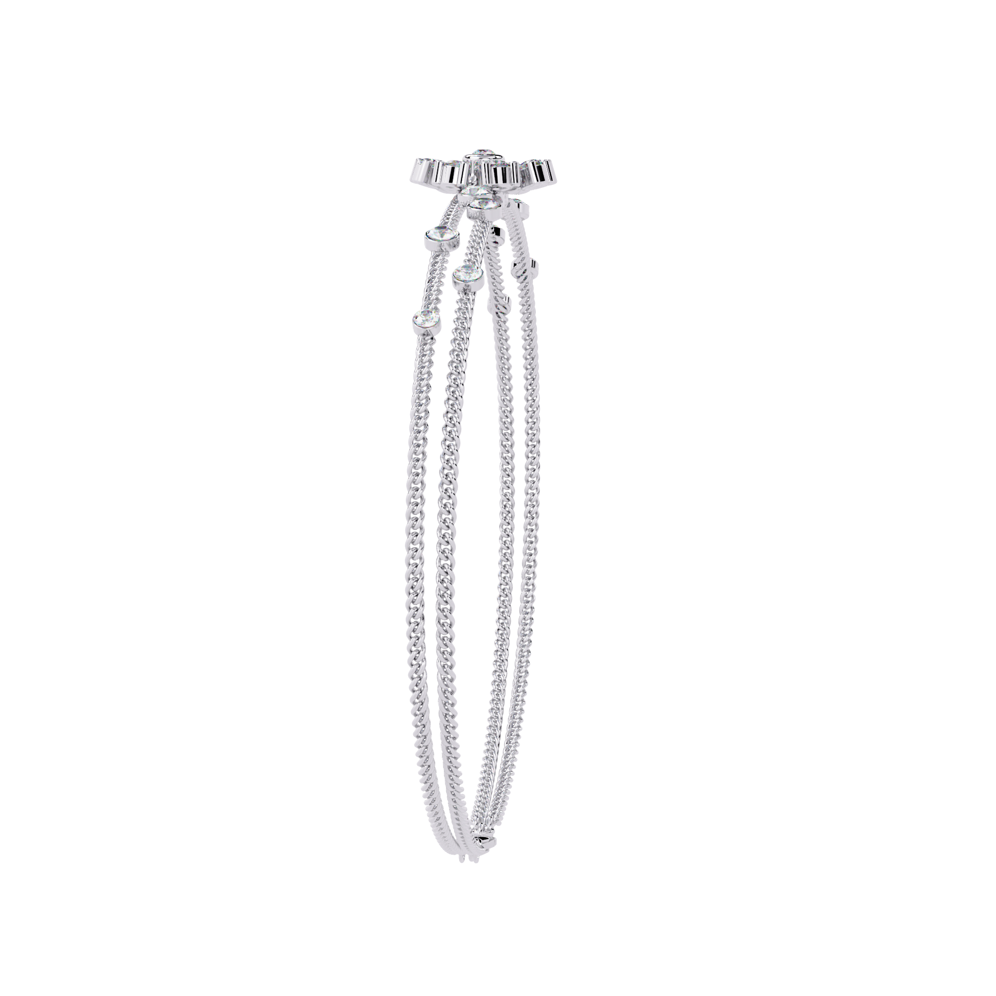 Round Diamond Floral Bracelet