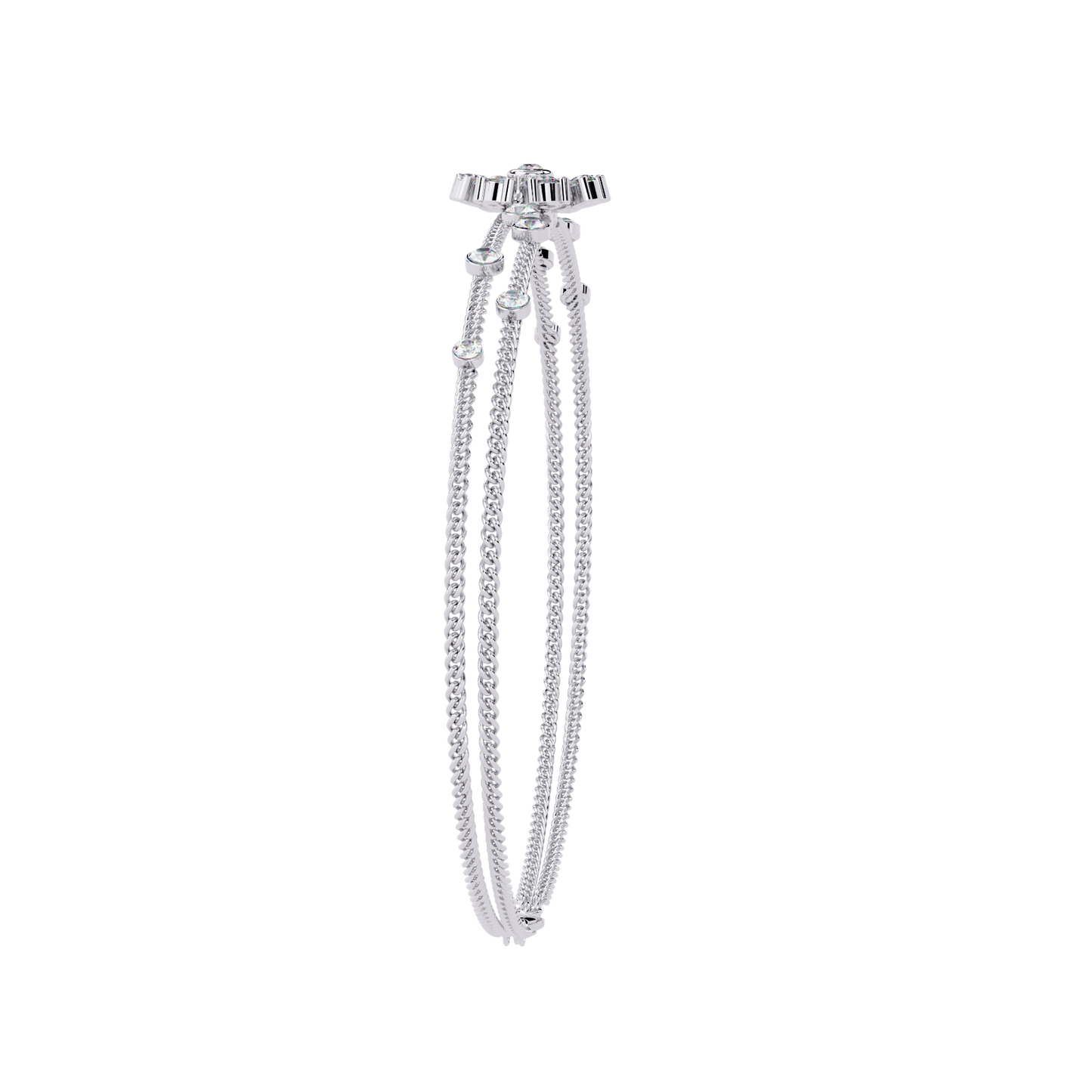 Round Diamond Floral Bracelet