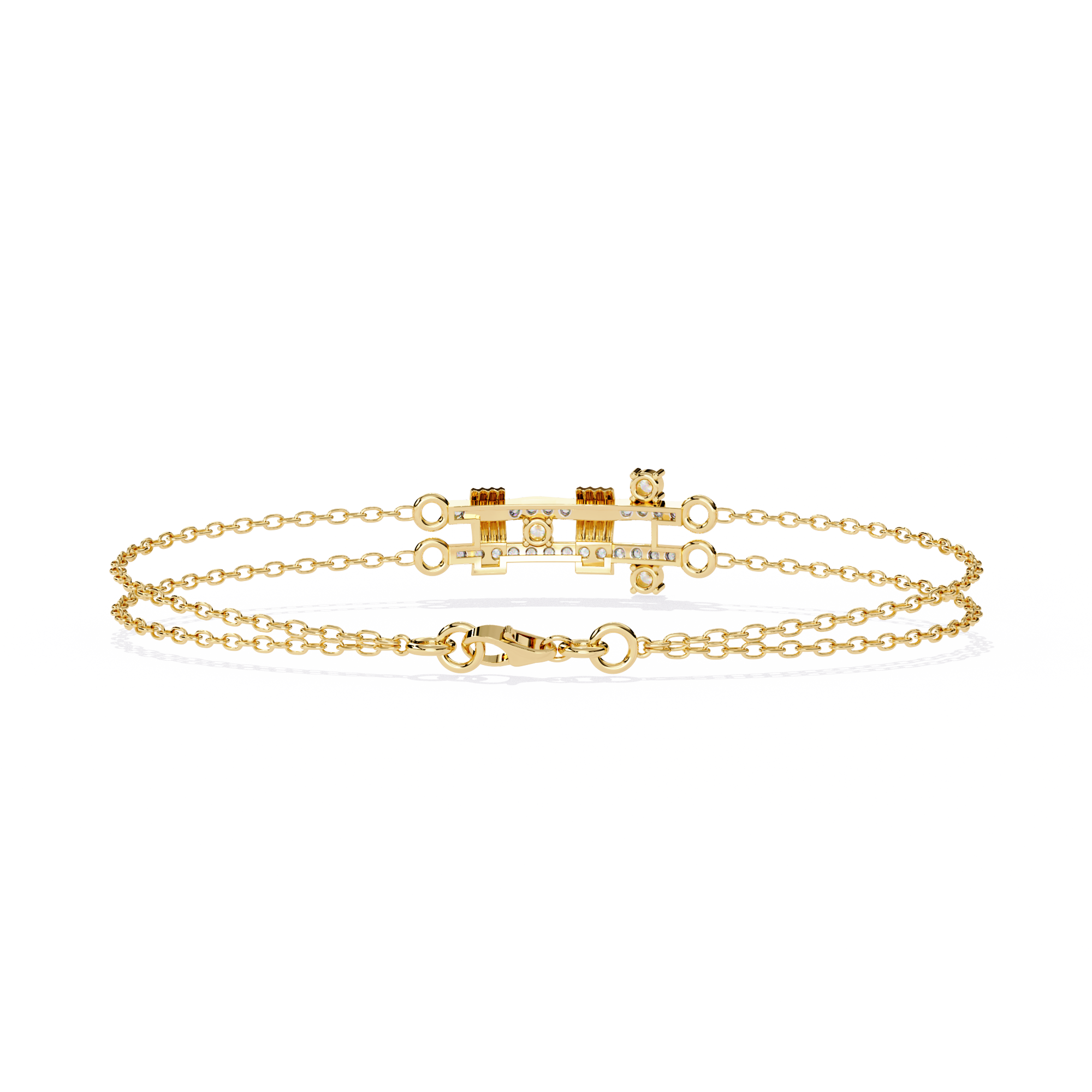 Diamond Unique Floral Kada Bracelet