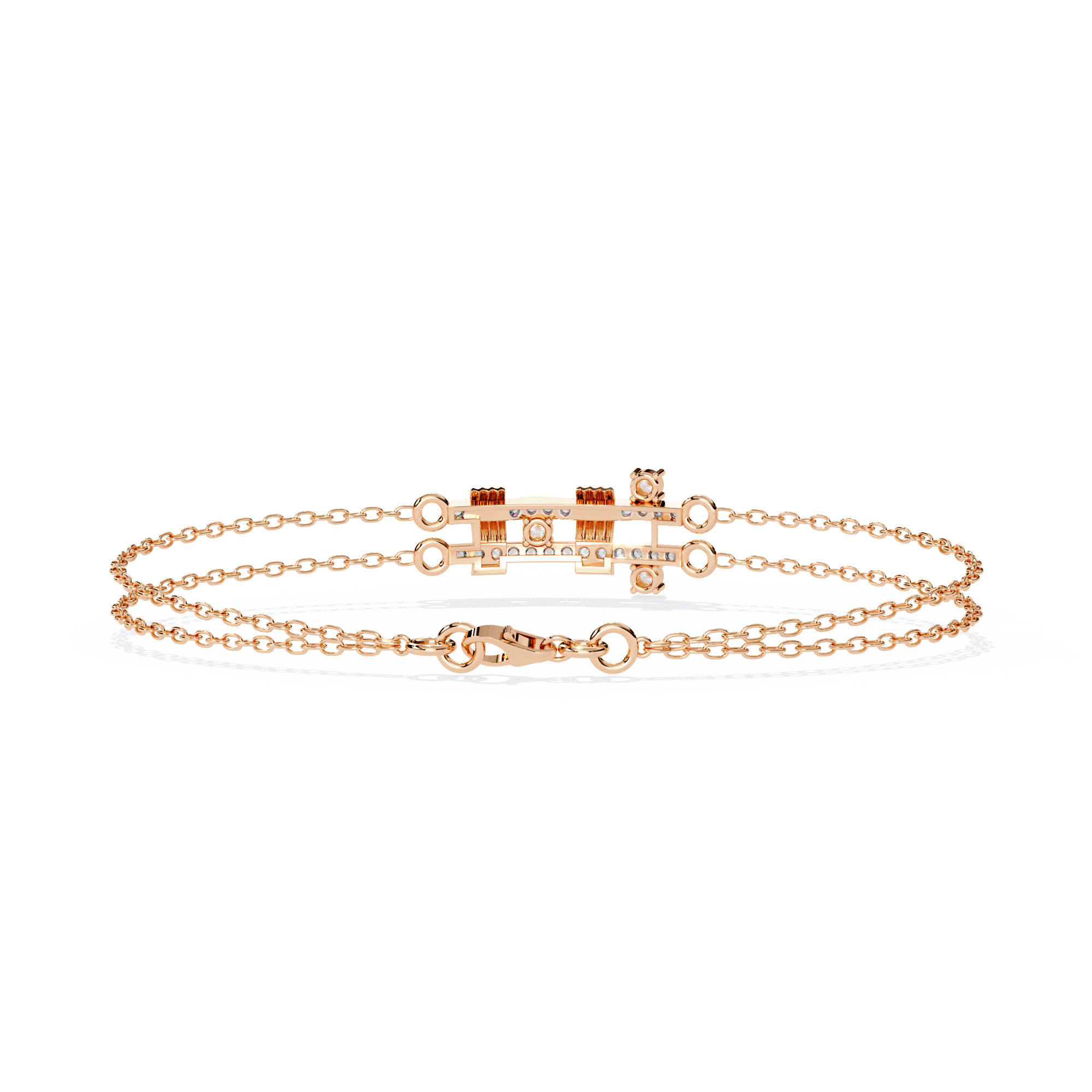 Diamond Unique Floral Kada Bracelet