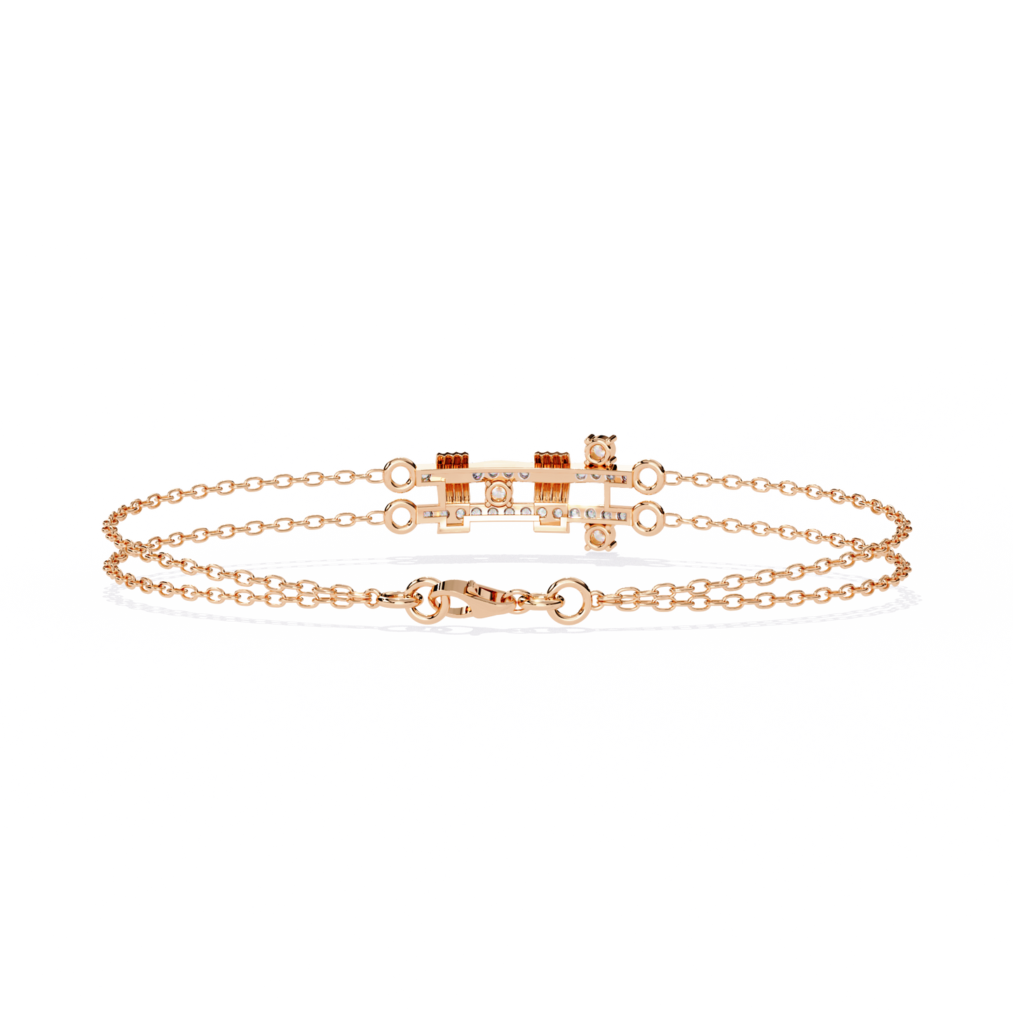Diamond Unique Floral Kada Bracelet