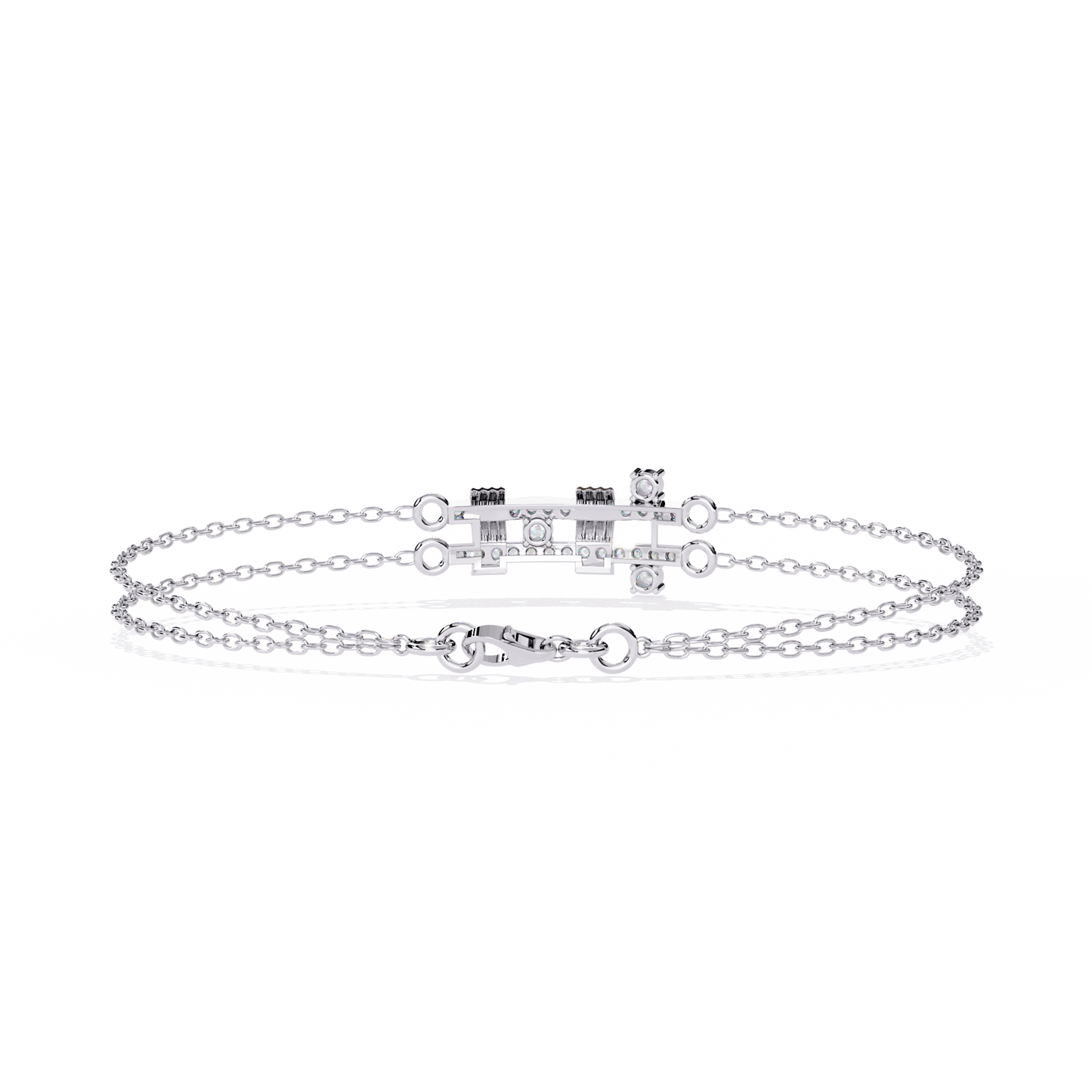 Diamond Unique Floral Kada Bracelet
