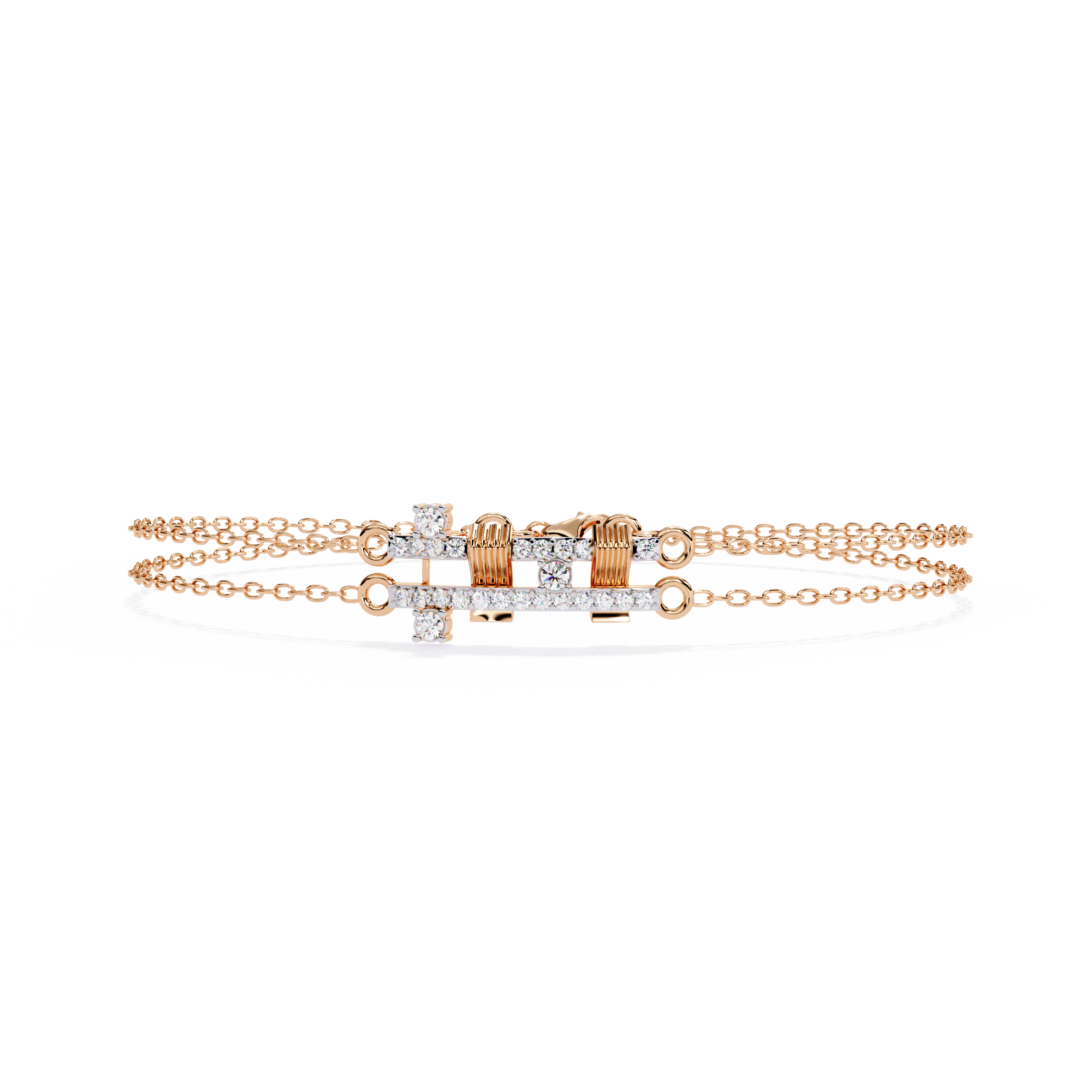 Diamond Unique Floral Kada Bracelet