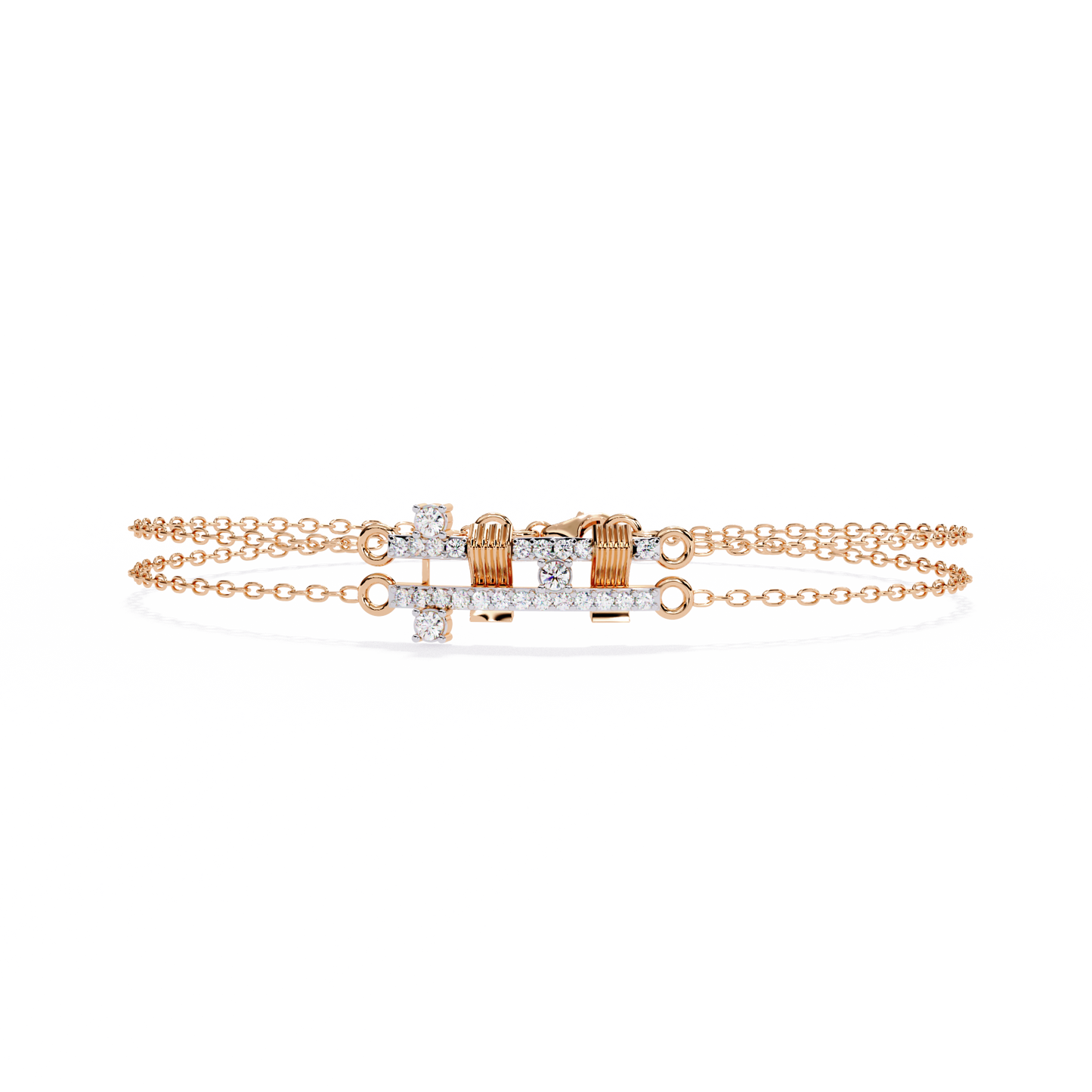 Diamond Unique Floral Kada Bracelet