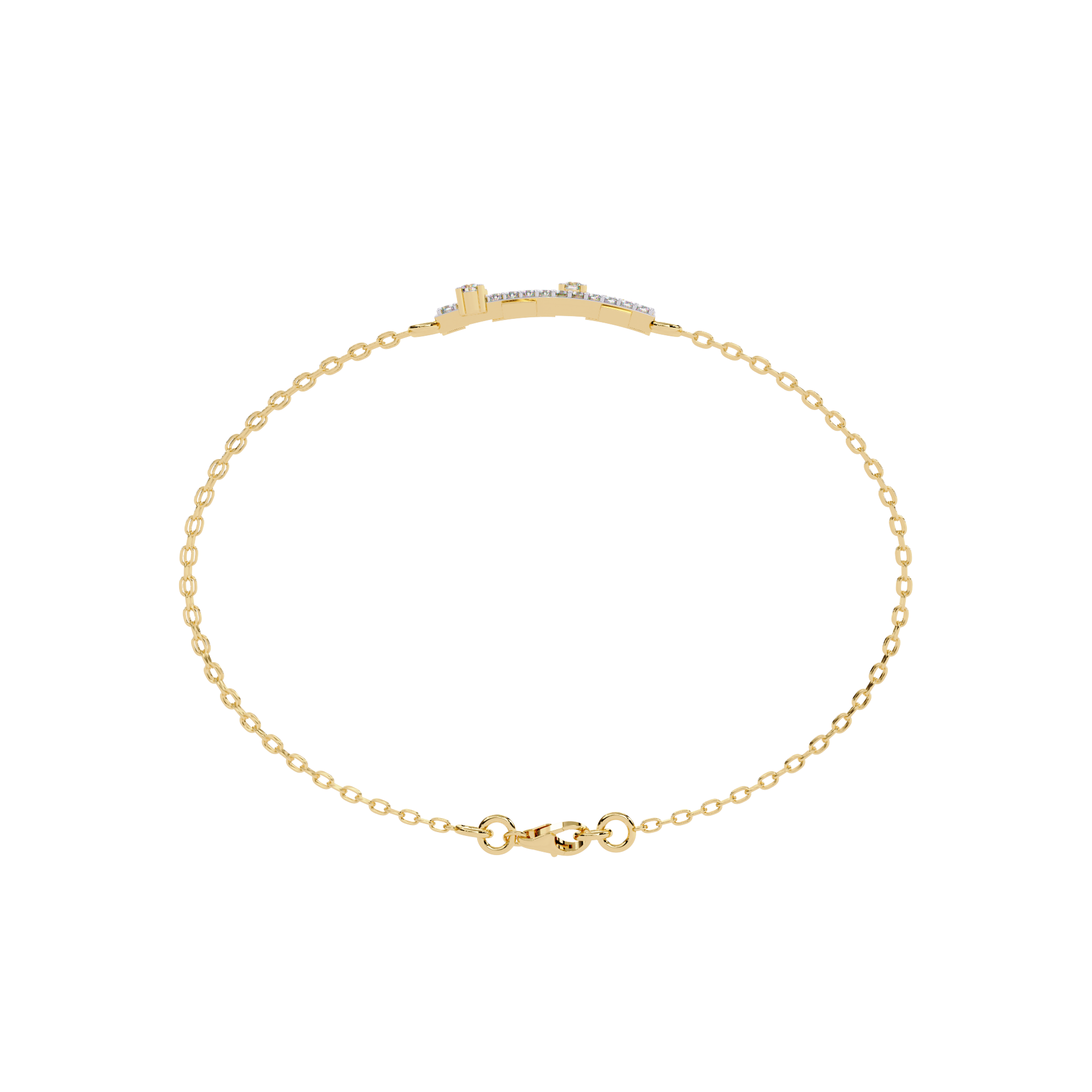 Diamond Unique Floral Kada Bracelet